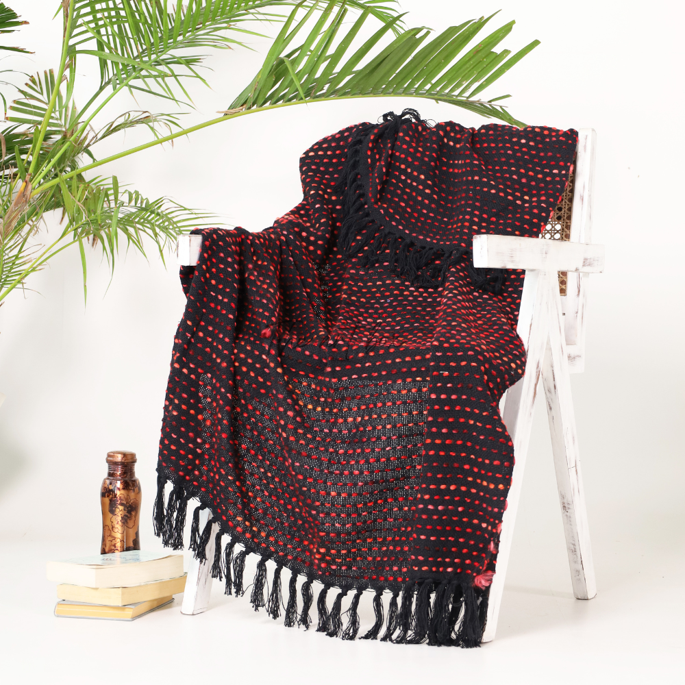 Red Handwoven Throws