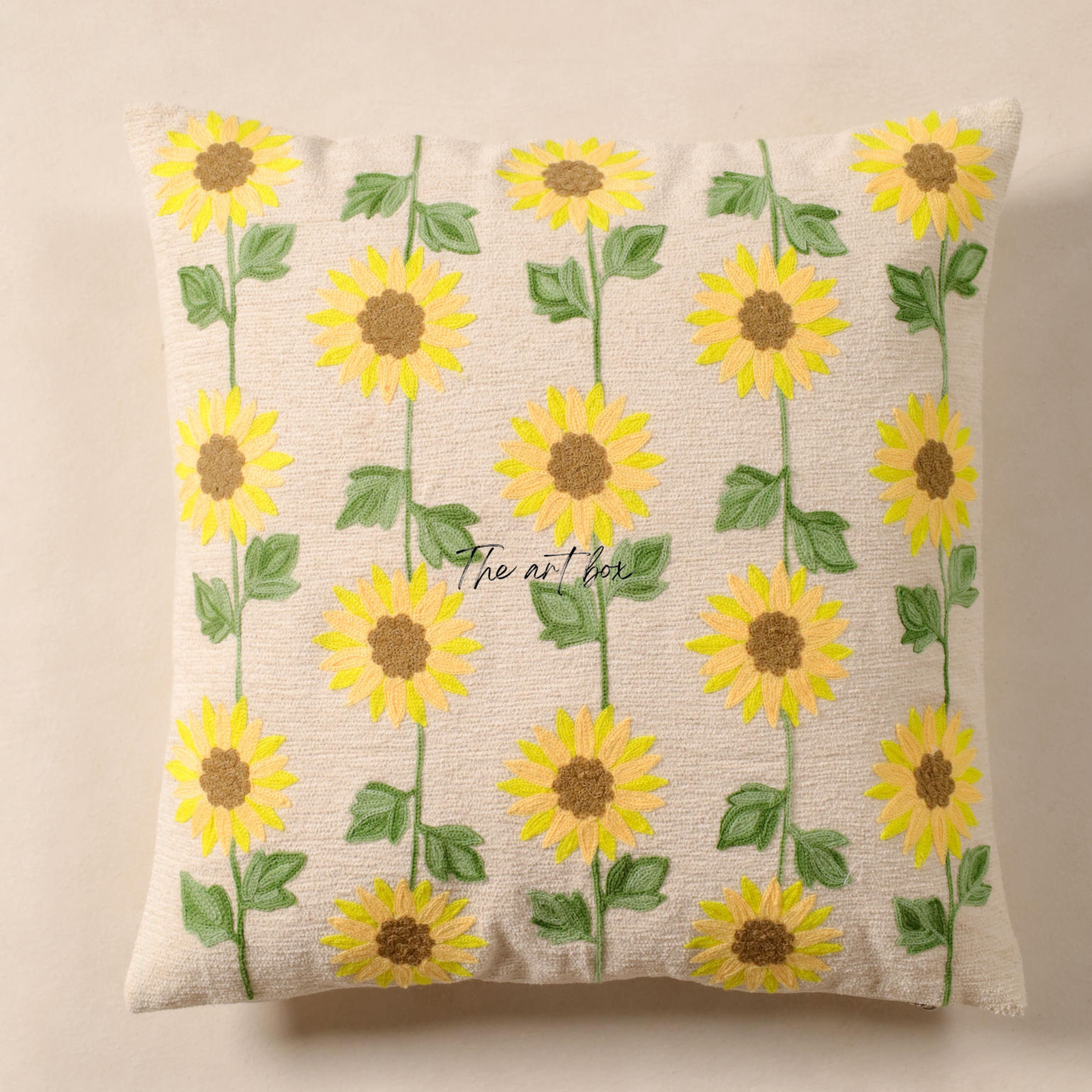 Customized Floral Embroidery Accent Pillow Sham - Personalize Your Decor
