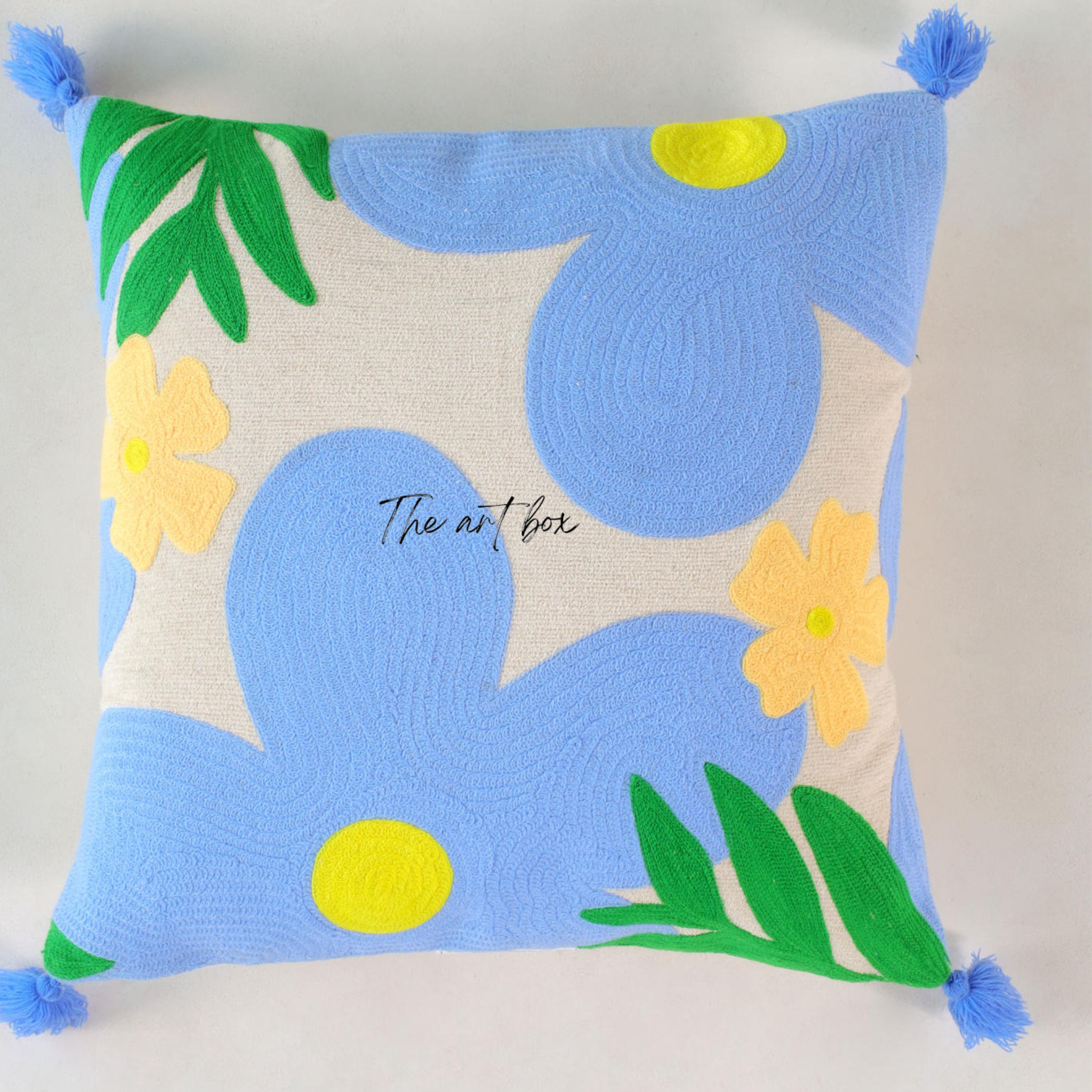 Customized Floral Embroidery Pillow Cover - Make Your Space Bloom