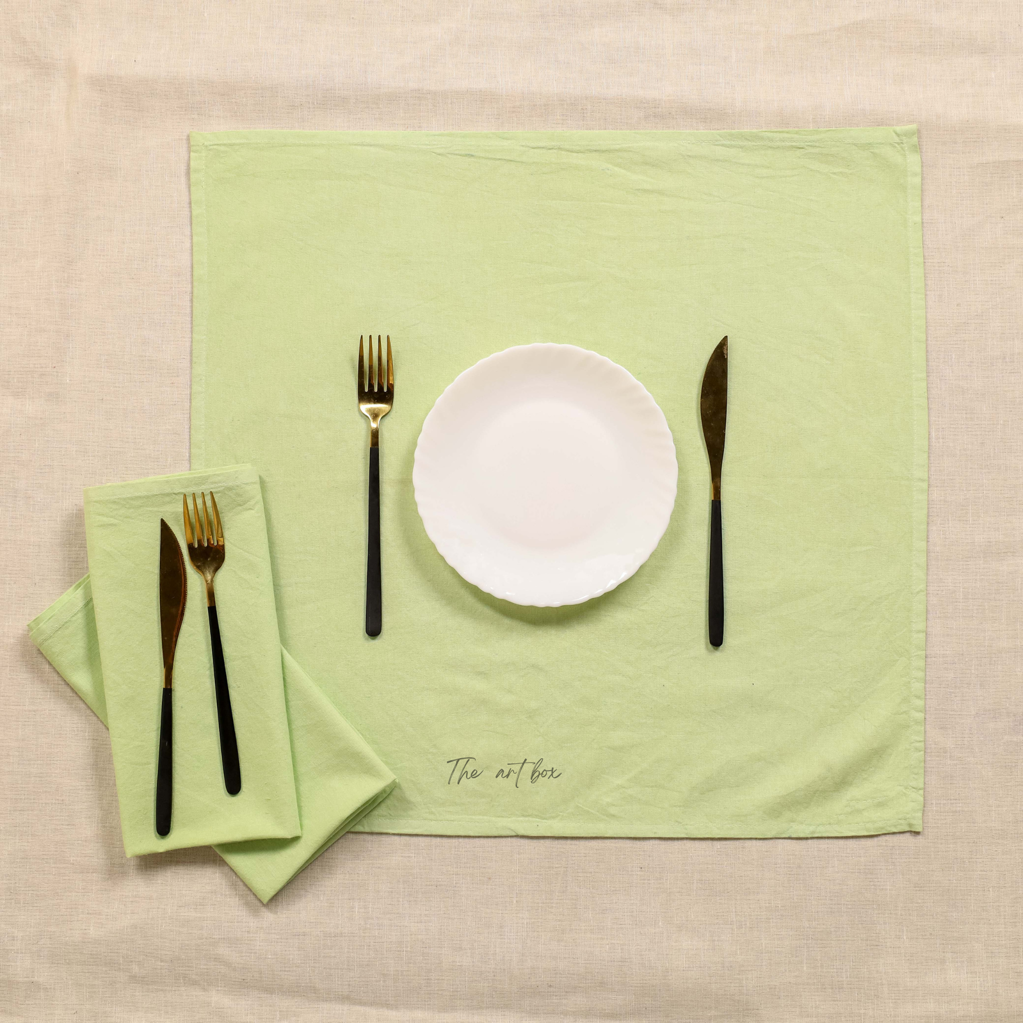 Green  Cotton Table Napkins