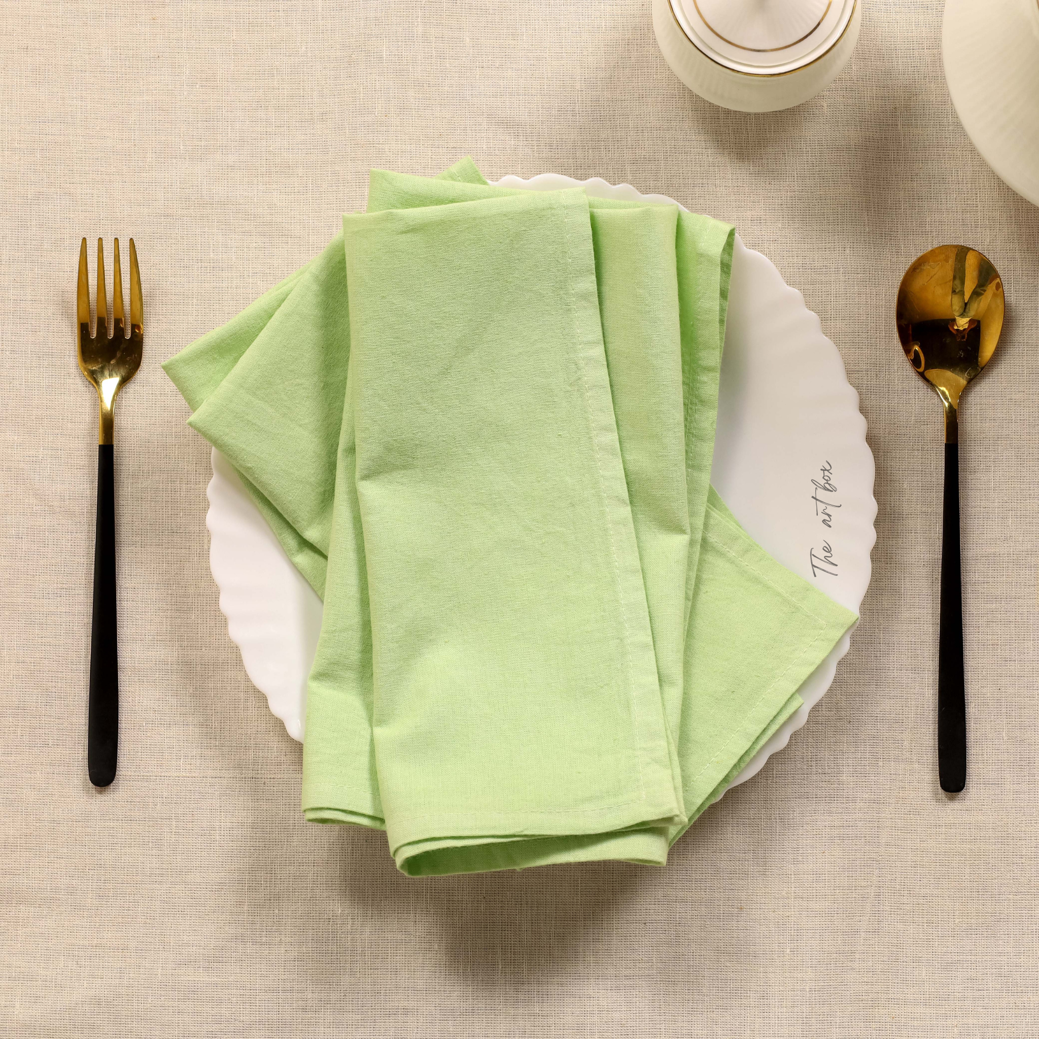 Green  Cotton Table Napkins