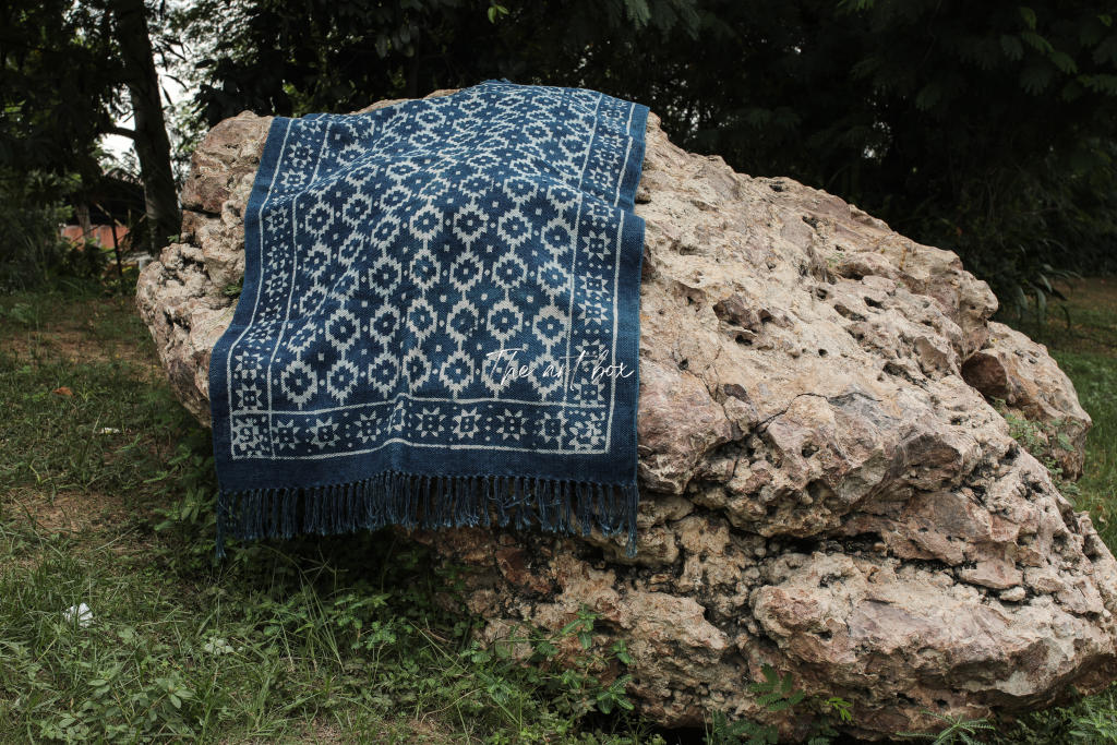 Indigo Blue Hand Block Print Cotton Rectangular Rugs