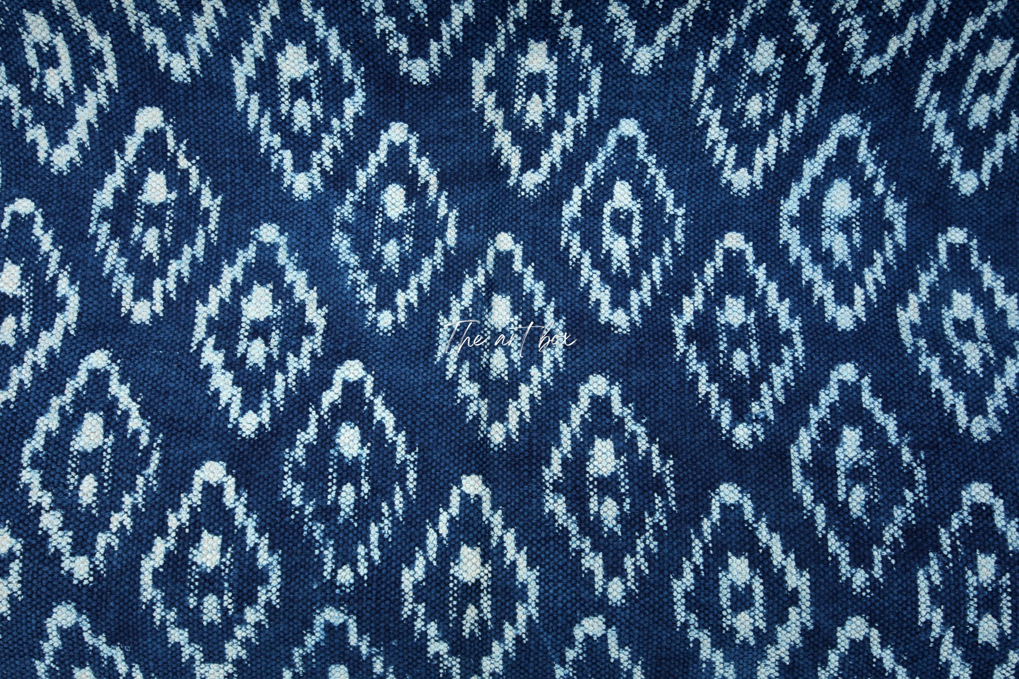 Indigo Blue Hand Block Print Cotton Rectangle Rugs