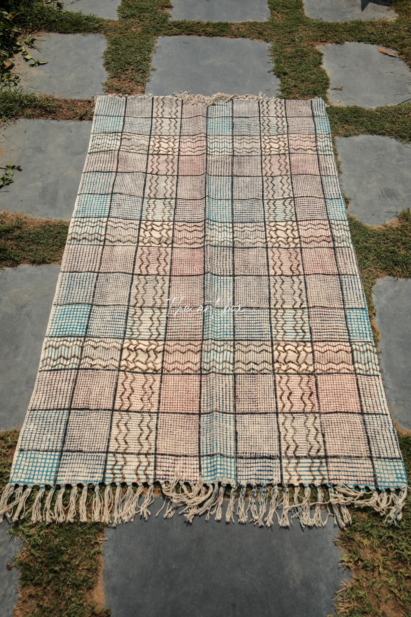 Printed Cotton Indigo Rugs