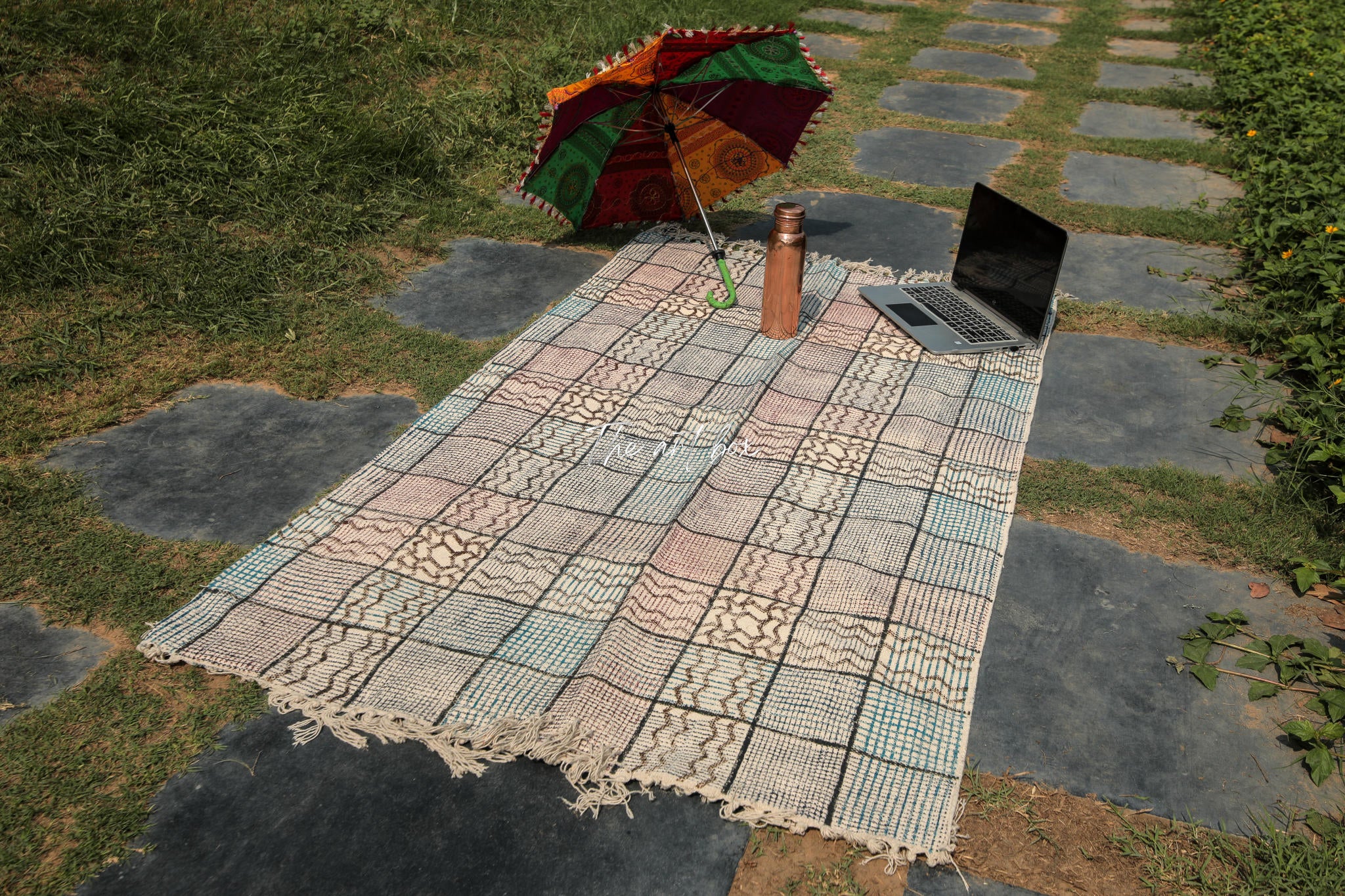 Printed Cotton Indigo Rugs