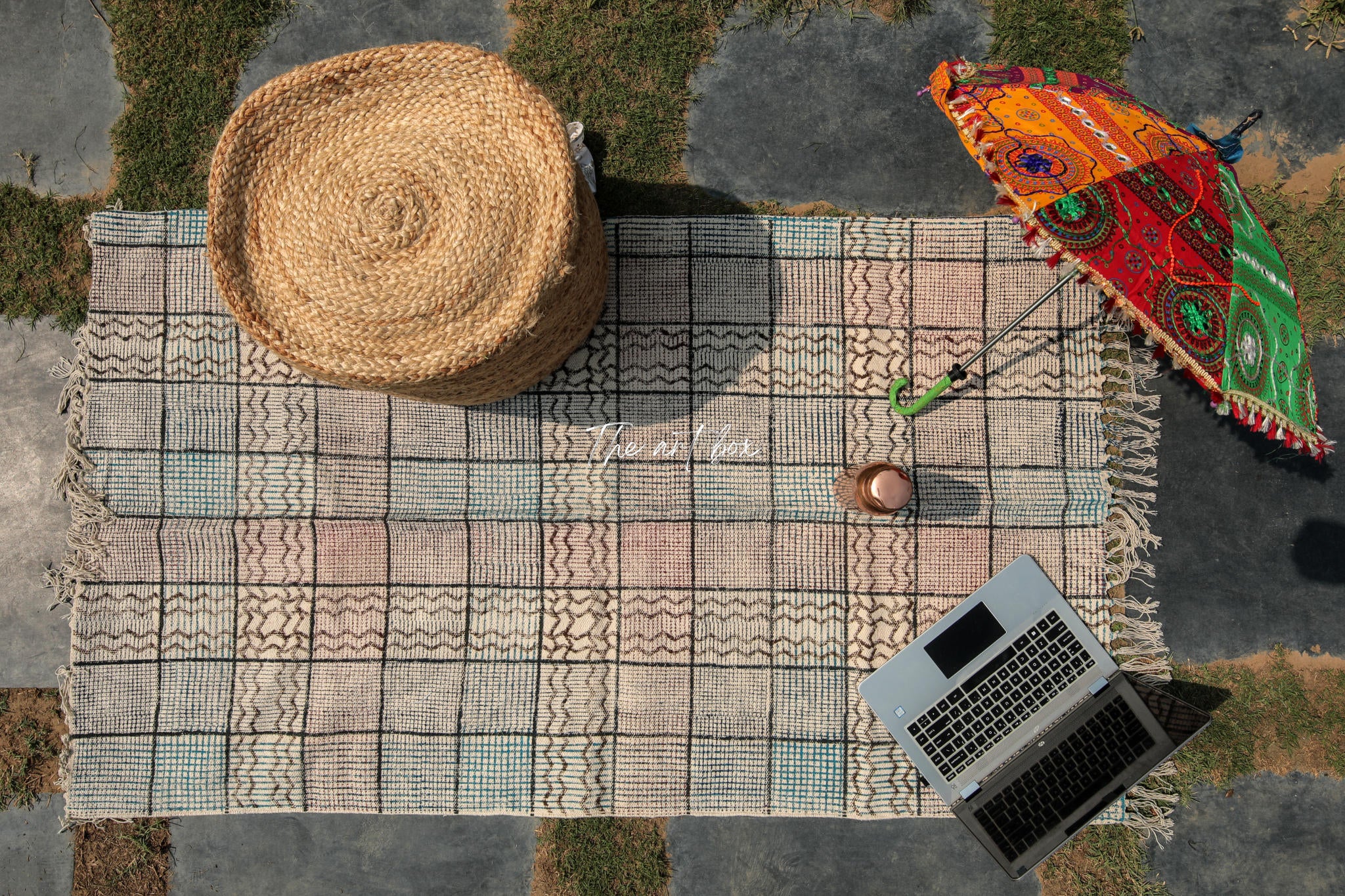 Printed Cotton Indigo Rugs
