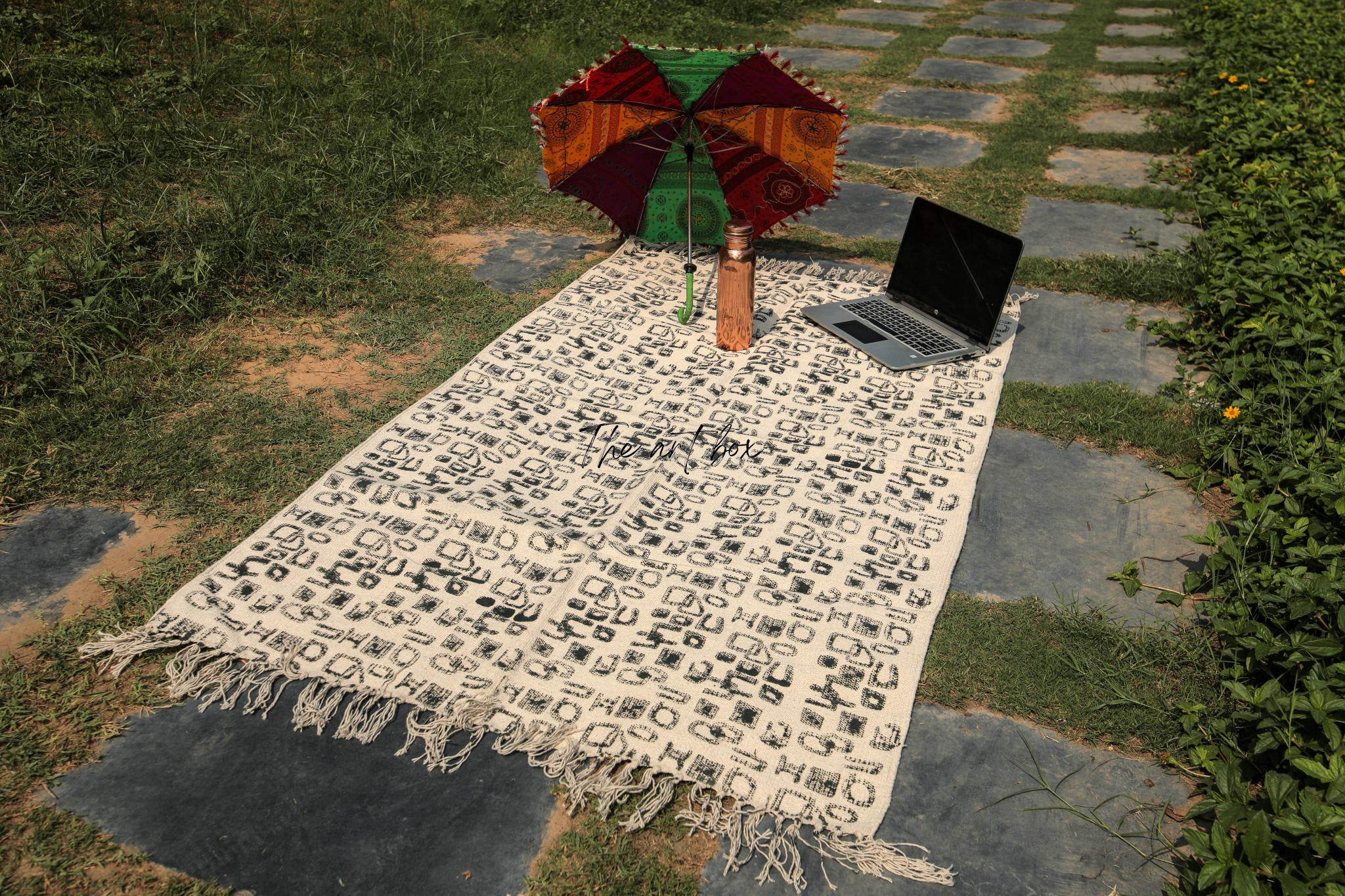 Printed Cotton Indigo Rugs