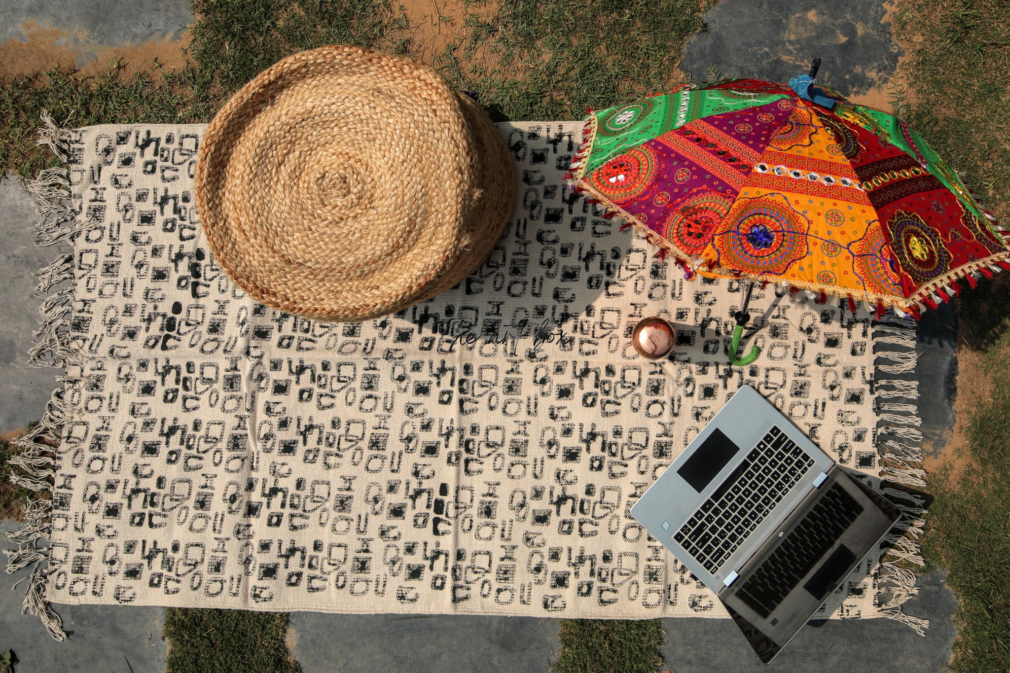 Printed Cotton Indigo Rugs