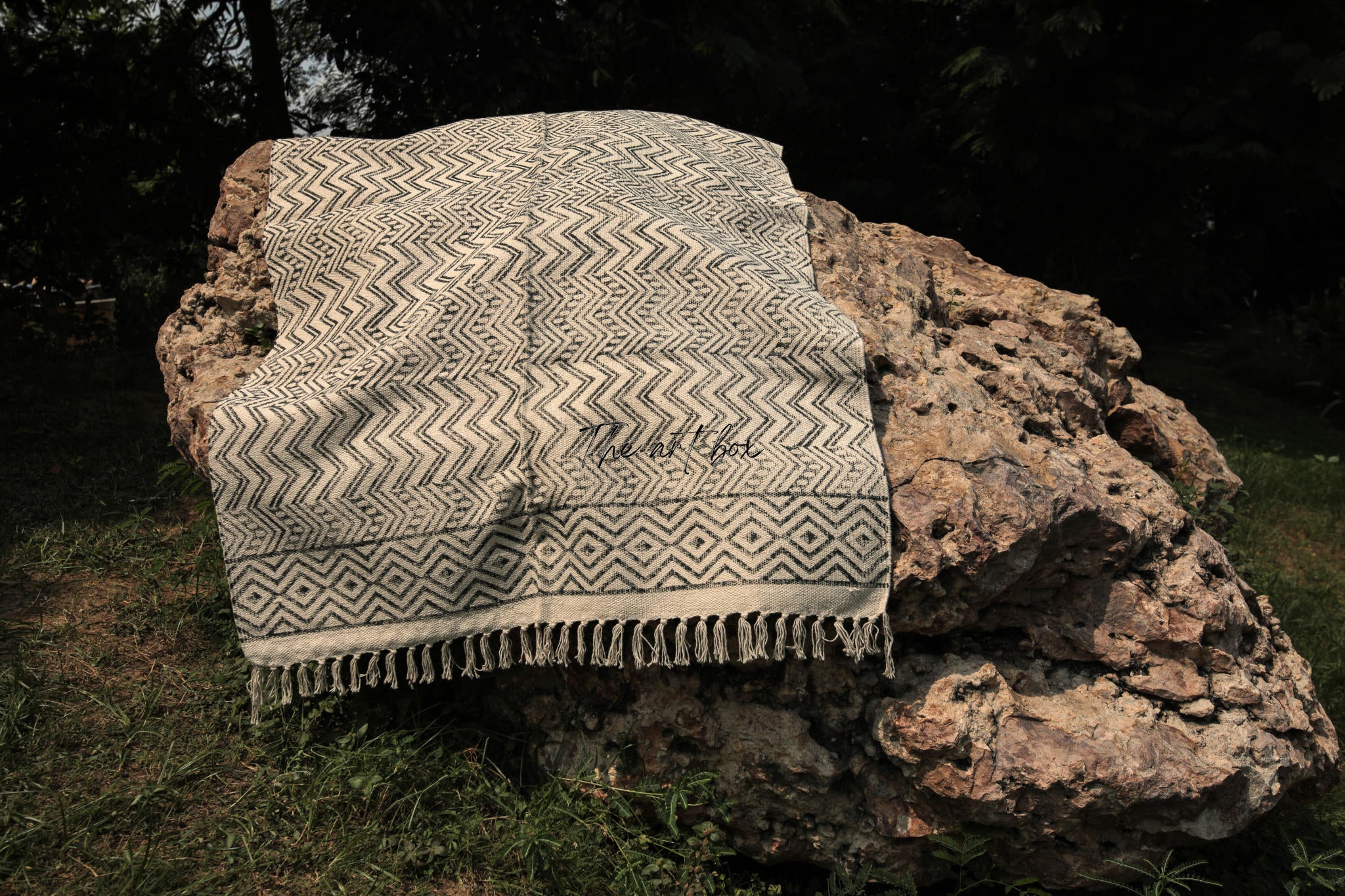 Printed Cotton Indigo Rugs