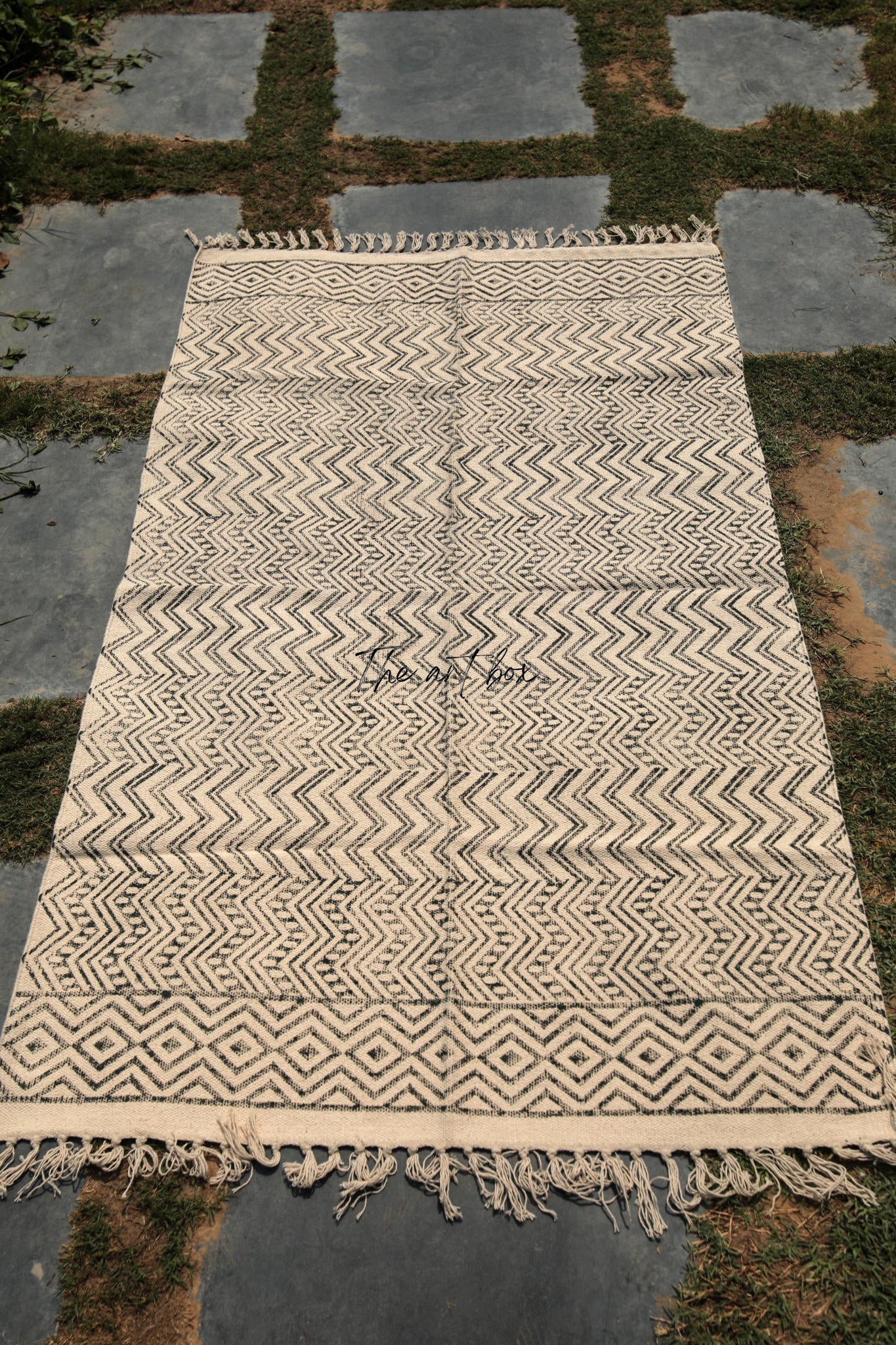Printed Cotton Indigo Rugs