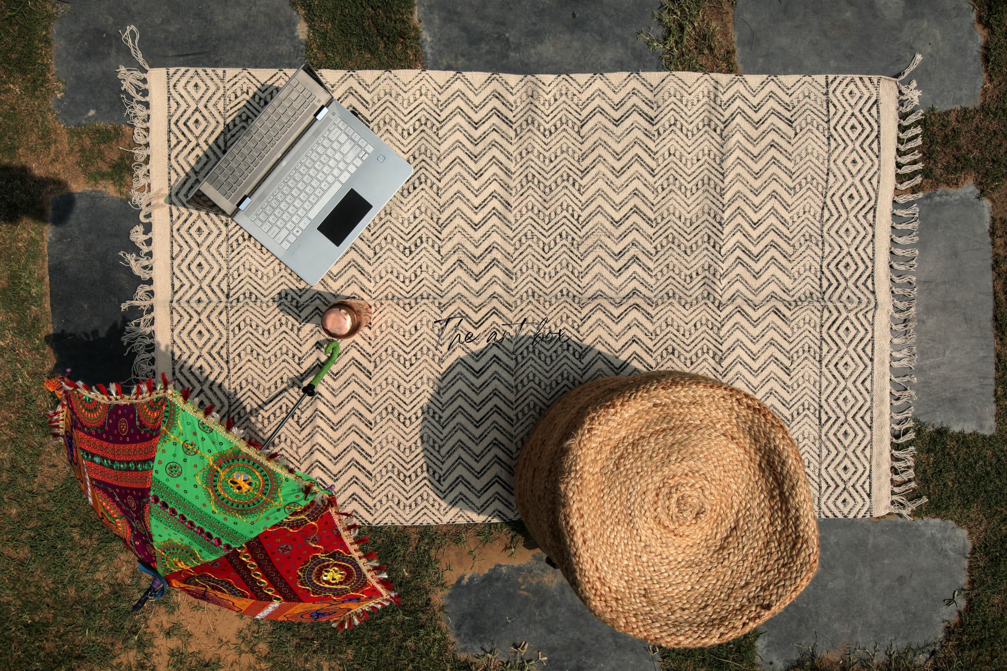 Printed Cotton Indigo Rugs