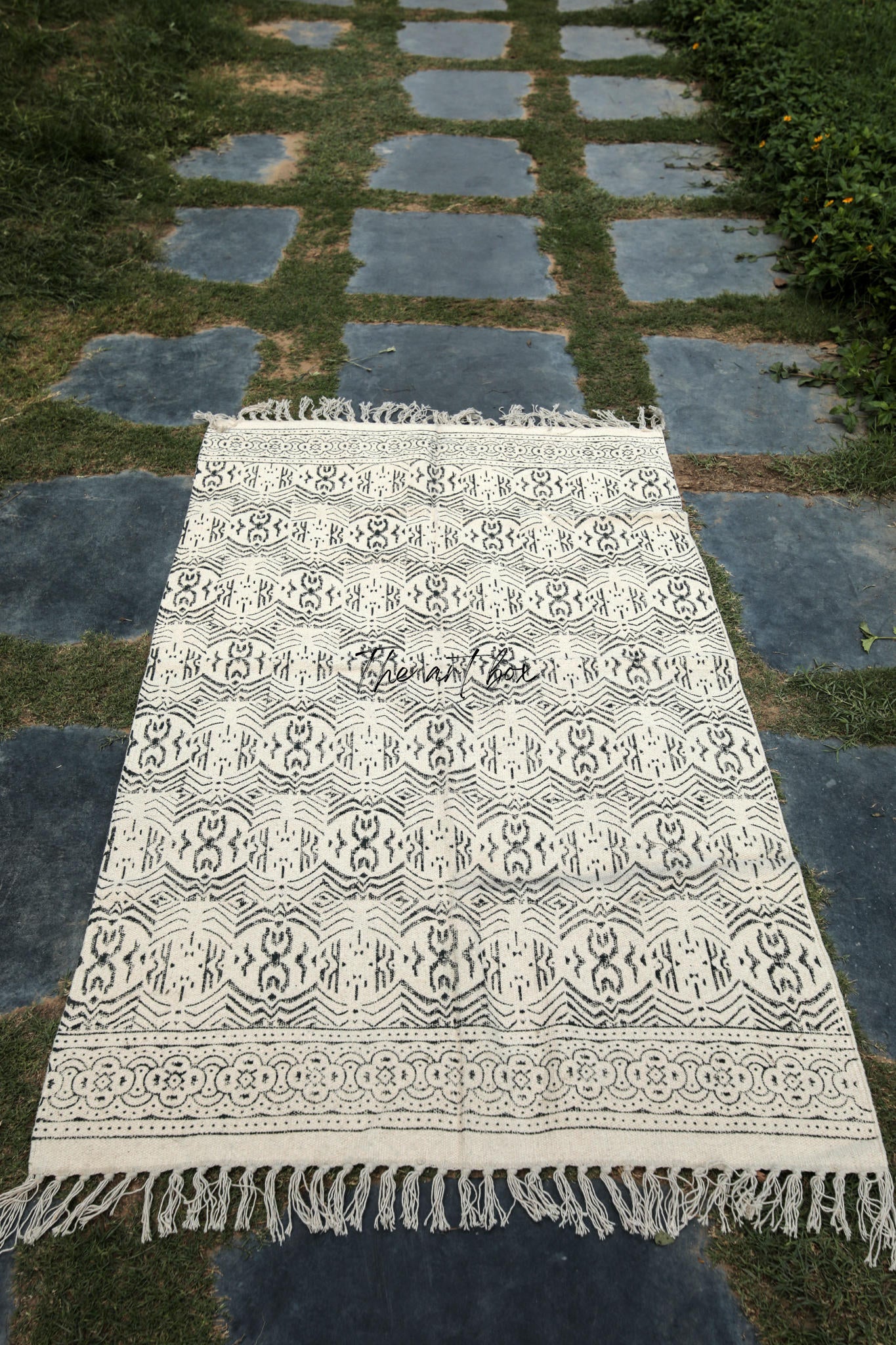 Printed Cotton Indigo Rugs