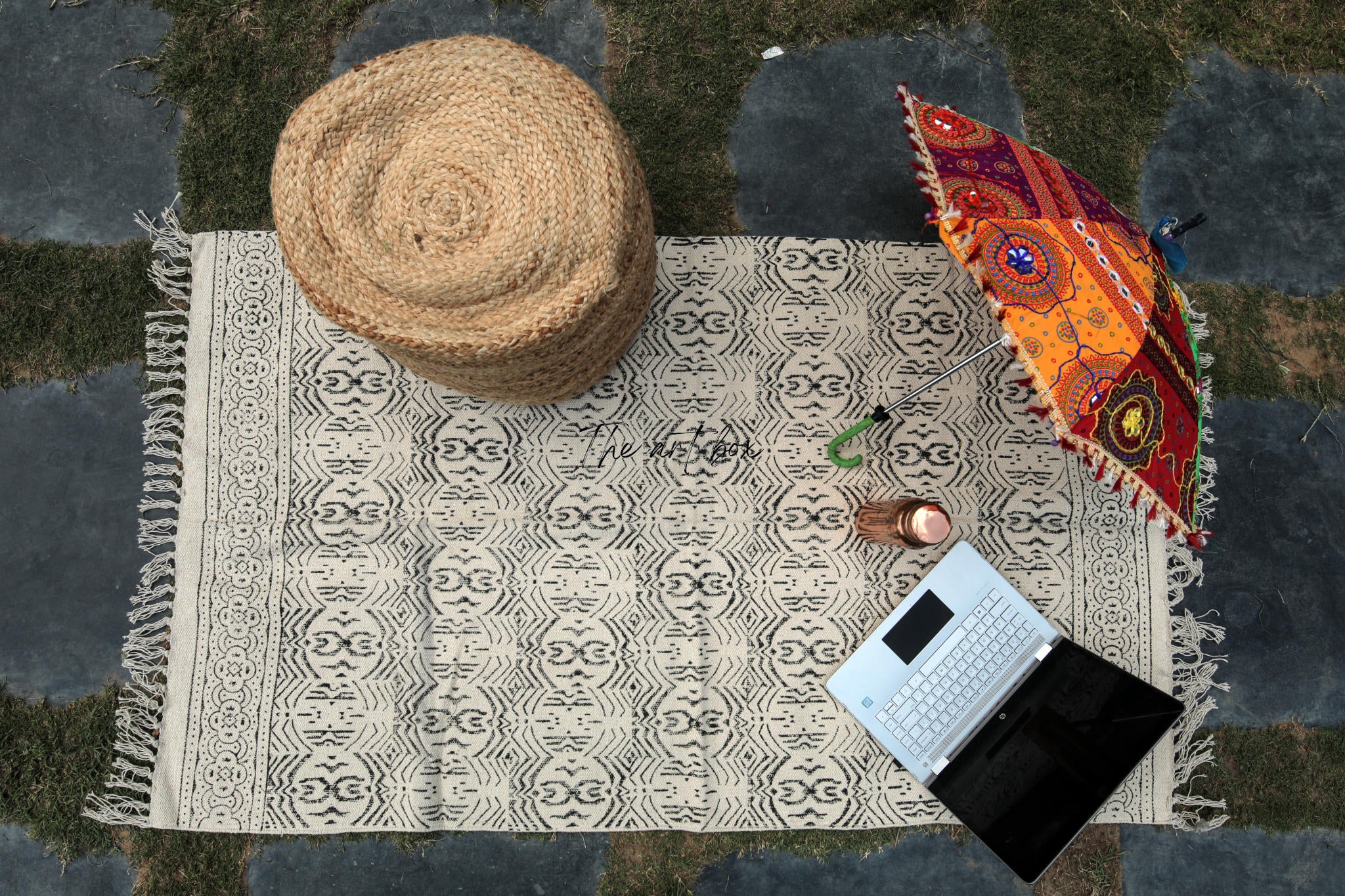 Printed Cotton Indigo Rugs