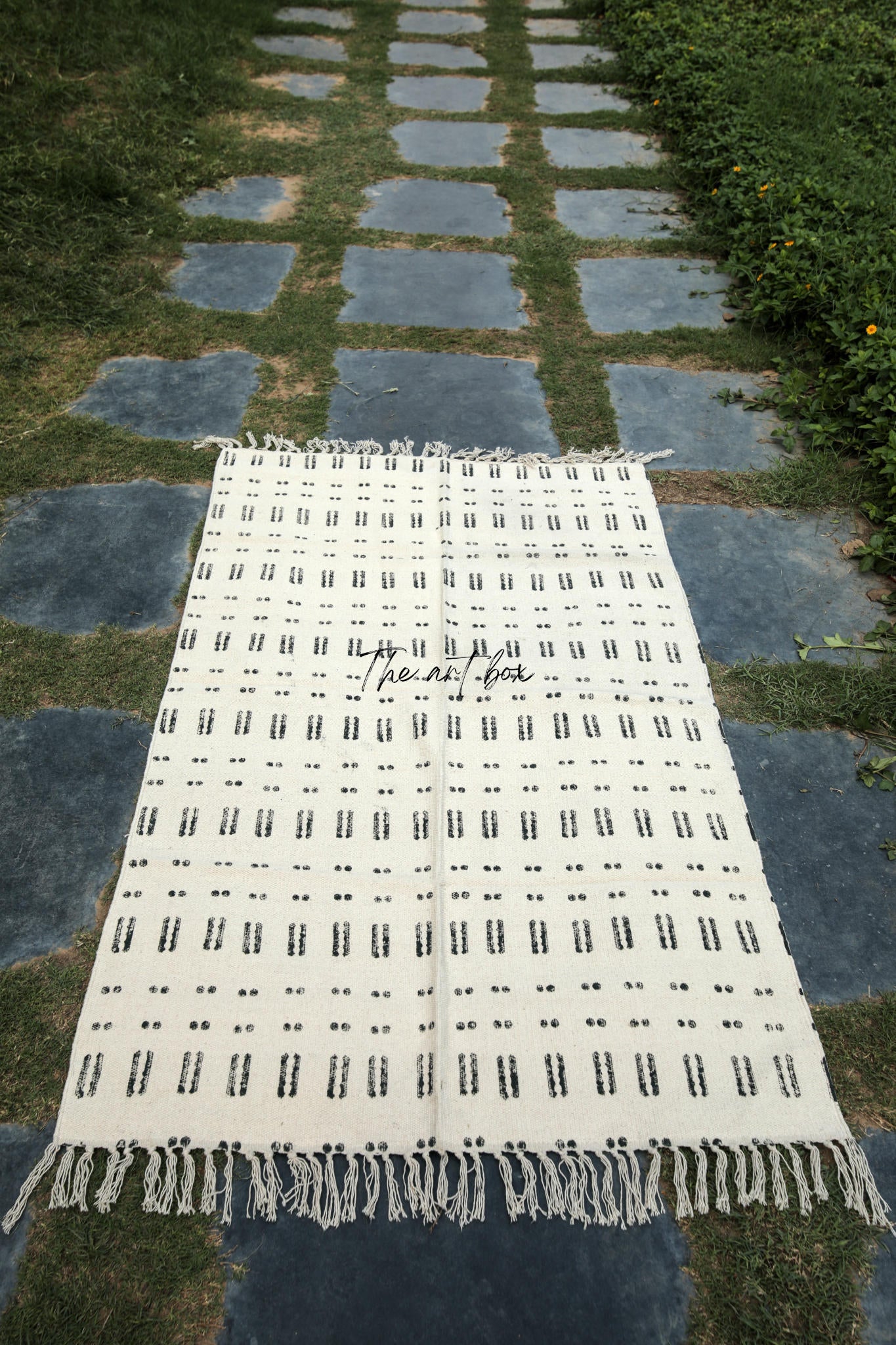 Printed Cotton Indigo Rugs
