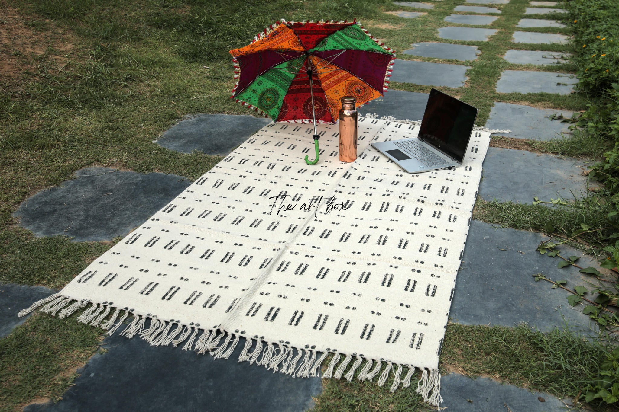 Printed Cotton Indigo Rugs