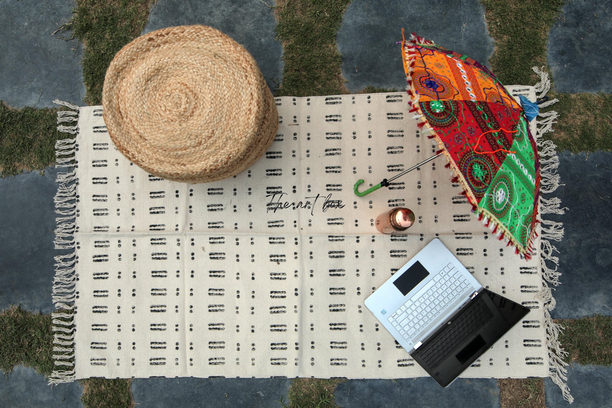 Printed Cotton Indigo Rugs