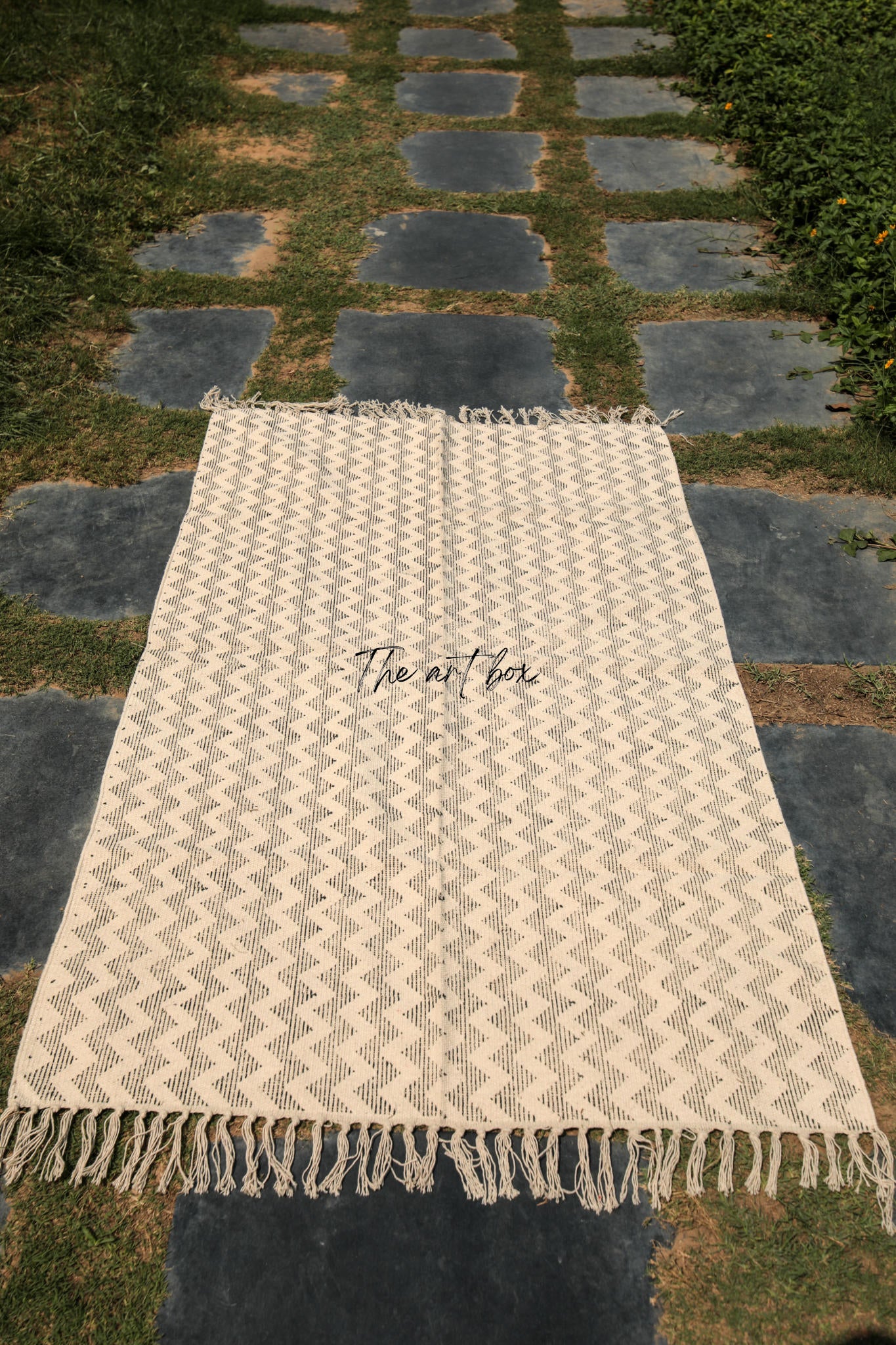 Printed Cotton Indigo Rugs