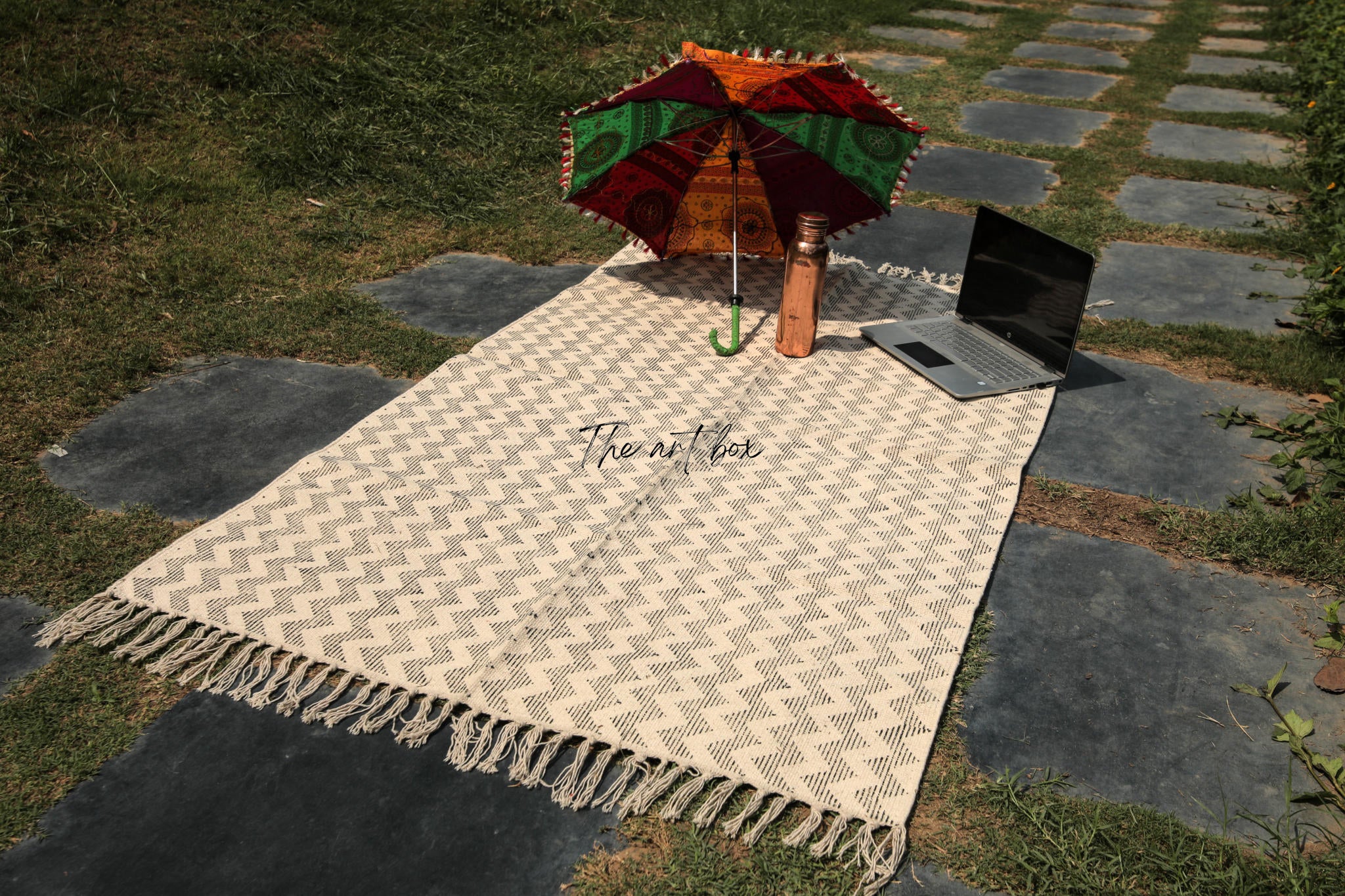 Printed Cotton Indigo Rugs