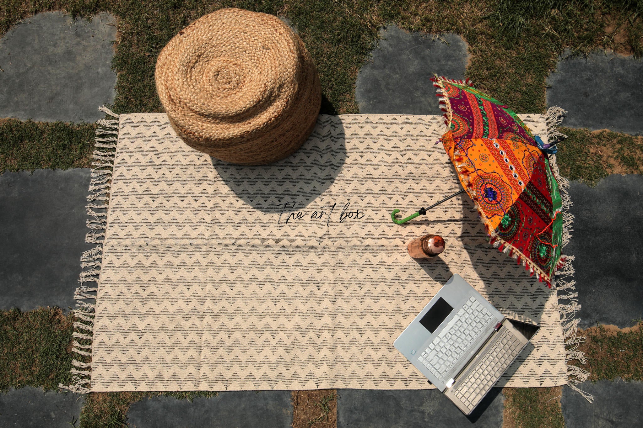 Printed Cotton Indigo Rugs