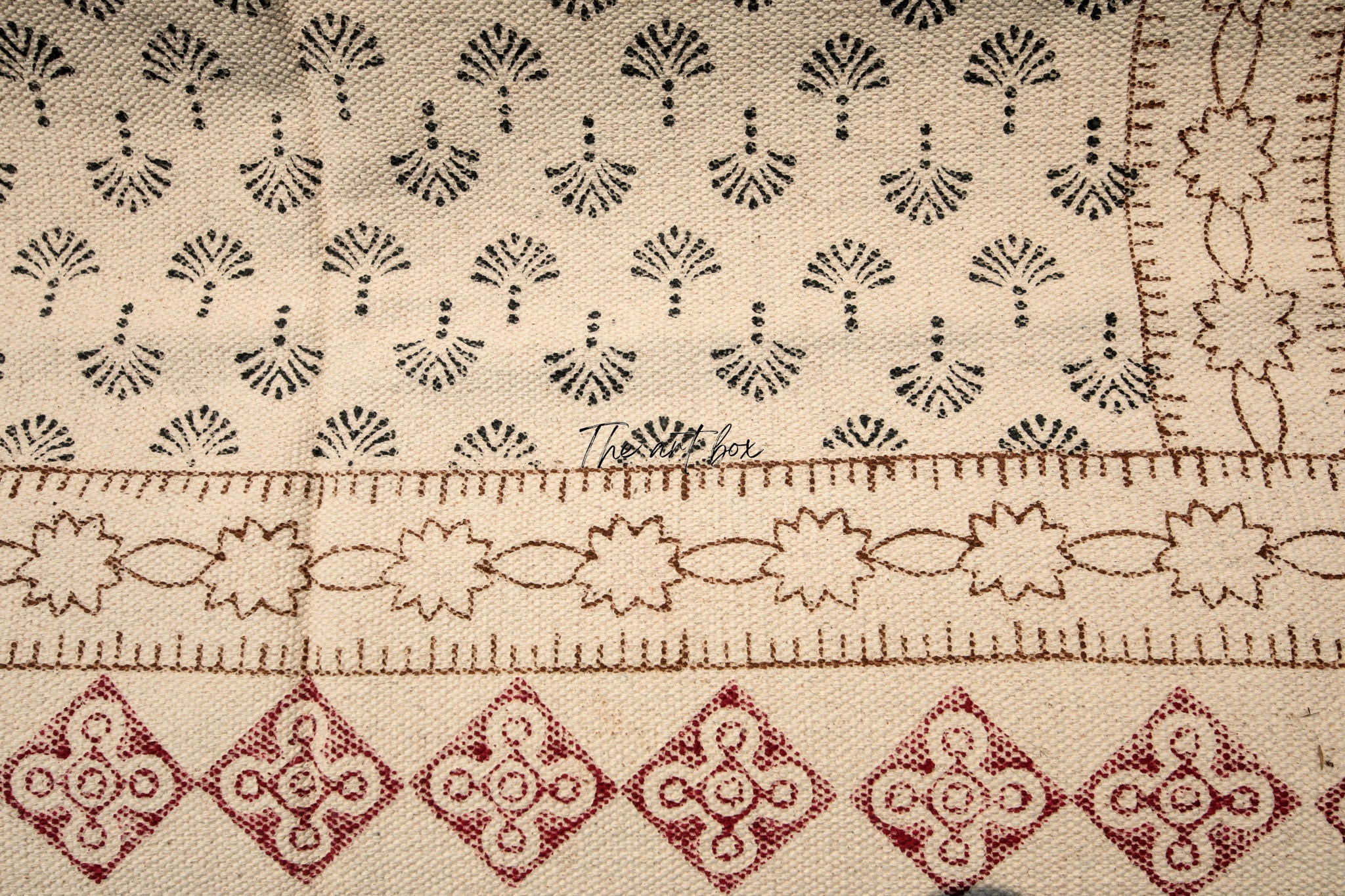 Printed Cotton Indigo Rugs