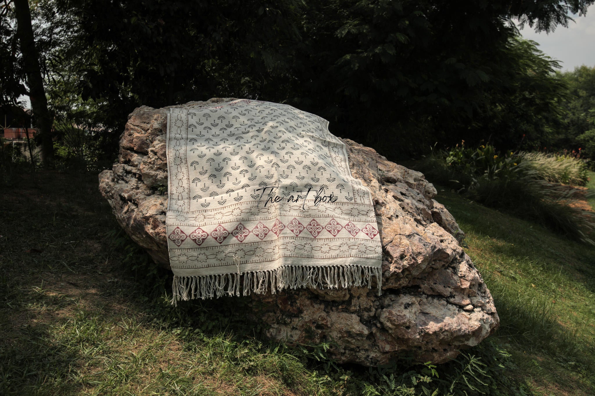 Printed Cotton Indigo Rugs