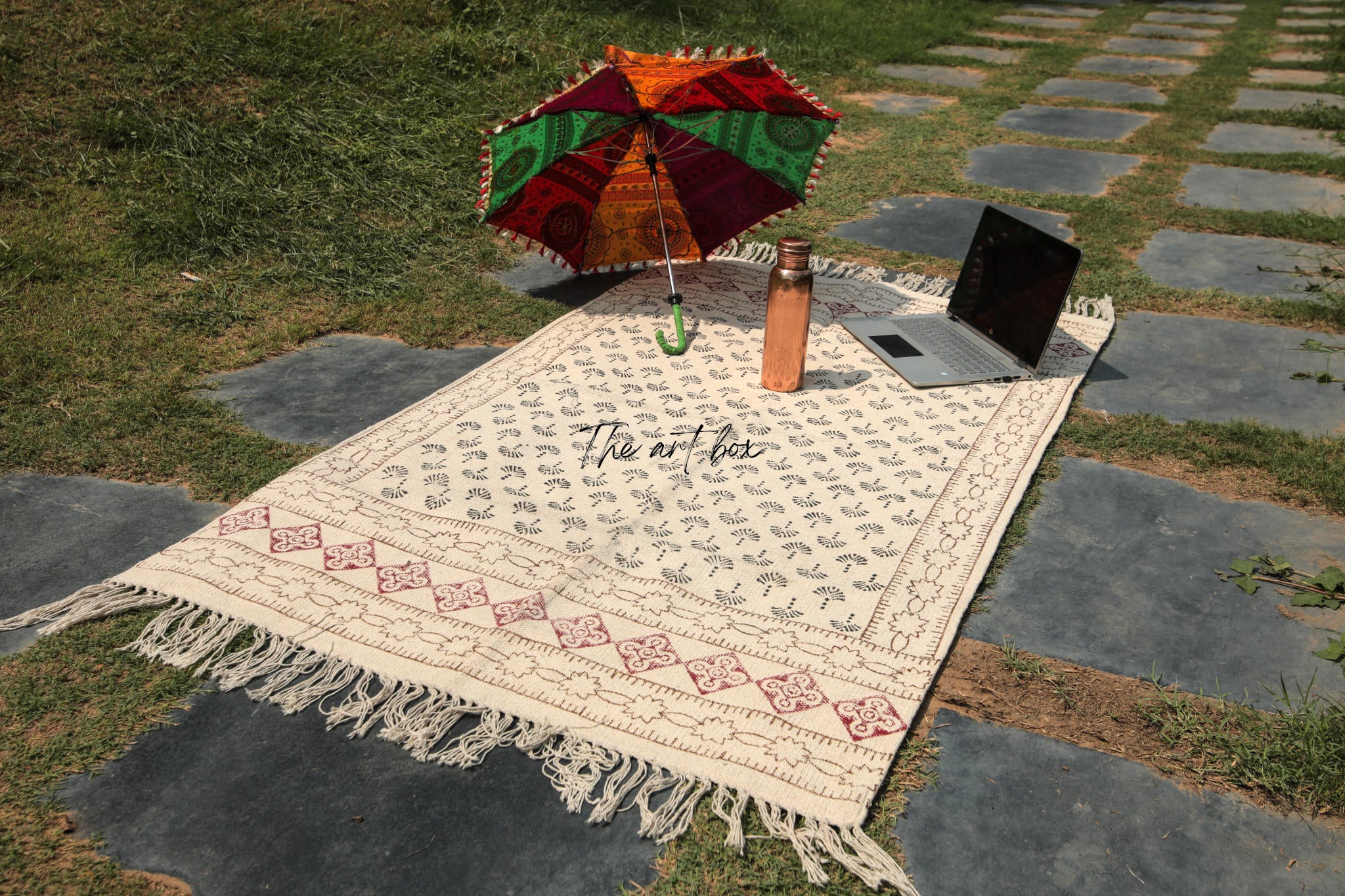 Printed Cotton Indigo Rugs