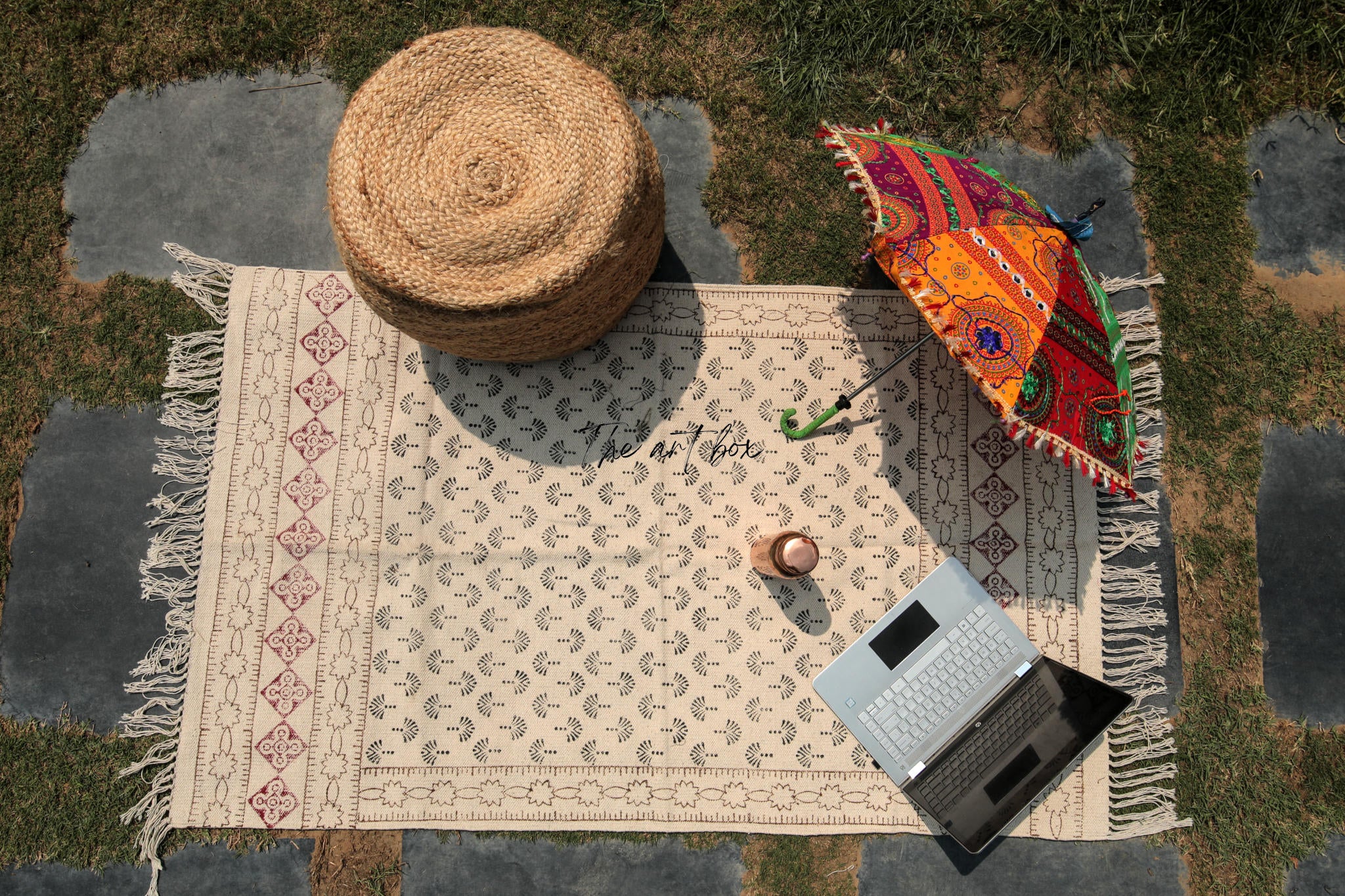 Printed Cotton Indigo Rugs
