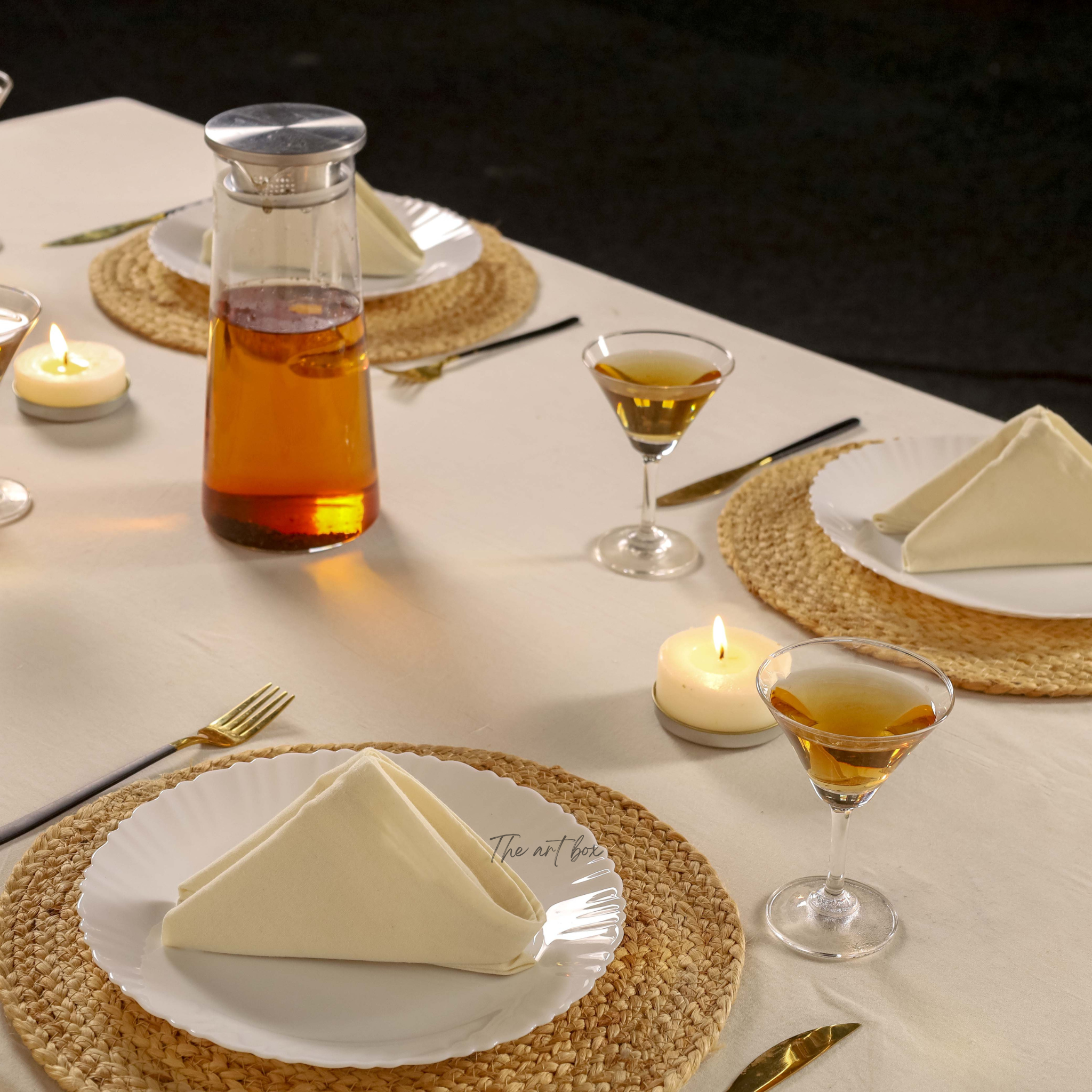 Cotton Yellow Table Napkins