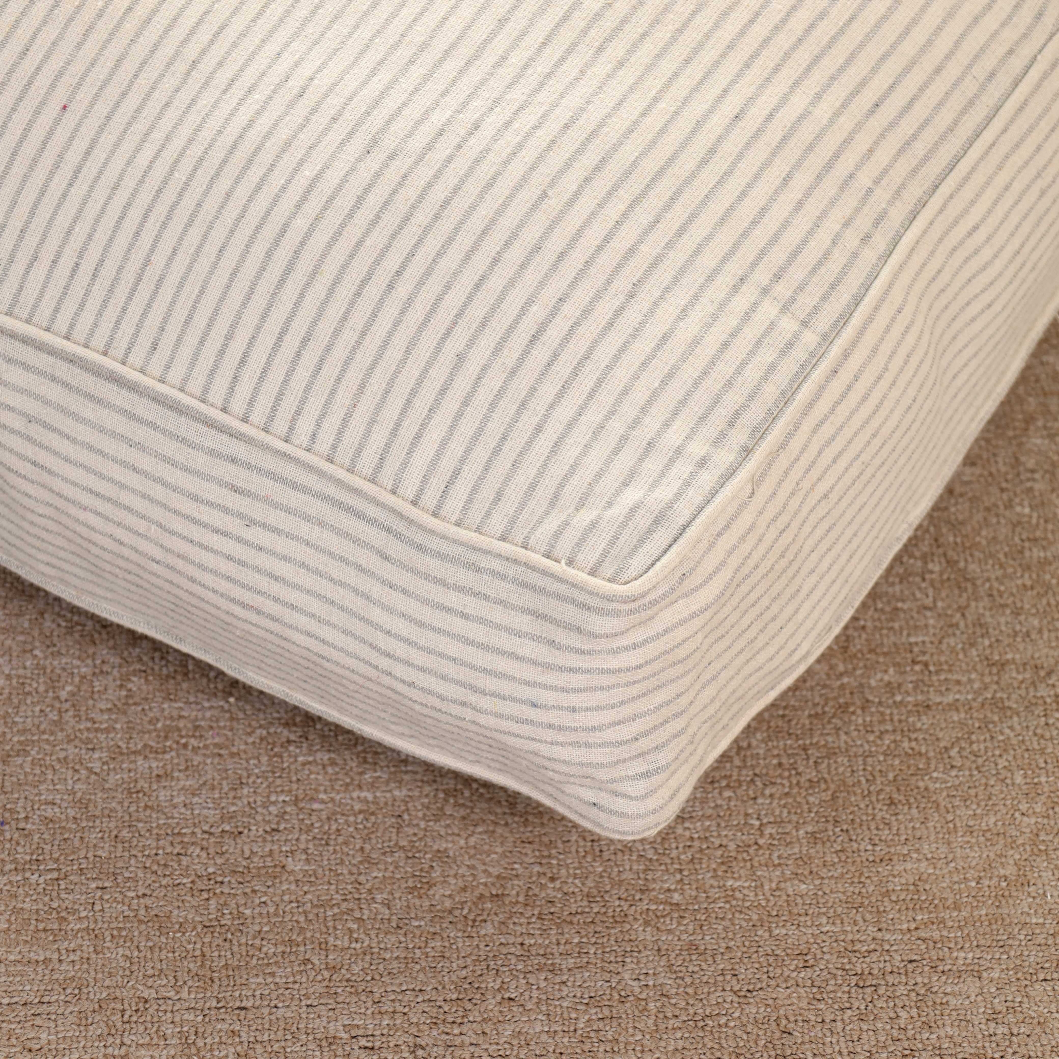 Artisan Loom Pinstripe Floor Cushion – Premium Meditation Seating & Boho Lounge Pillow