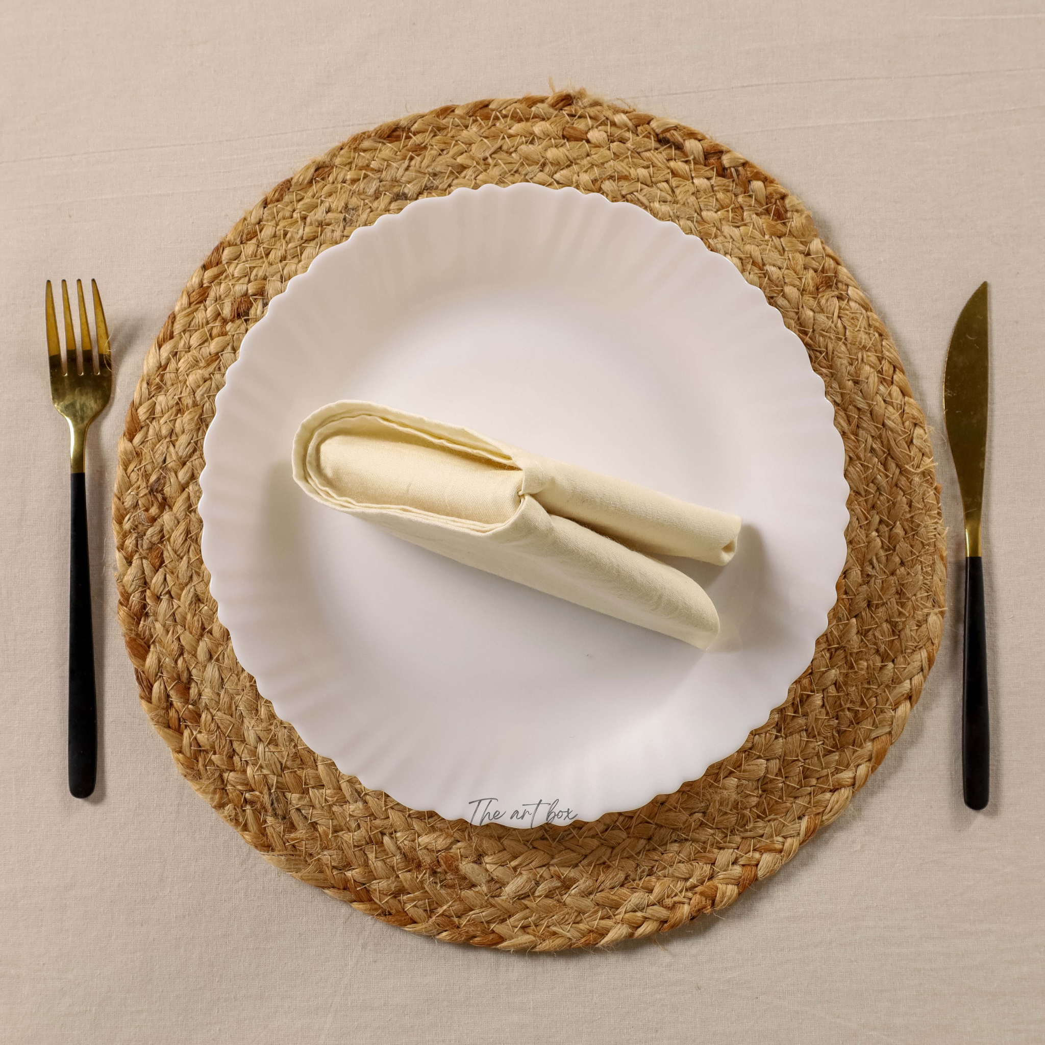 Cotton Yellow Table Napkins