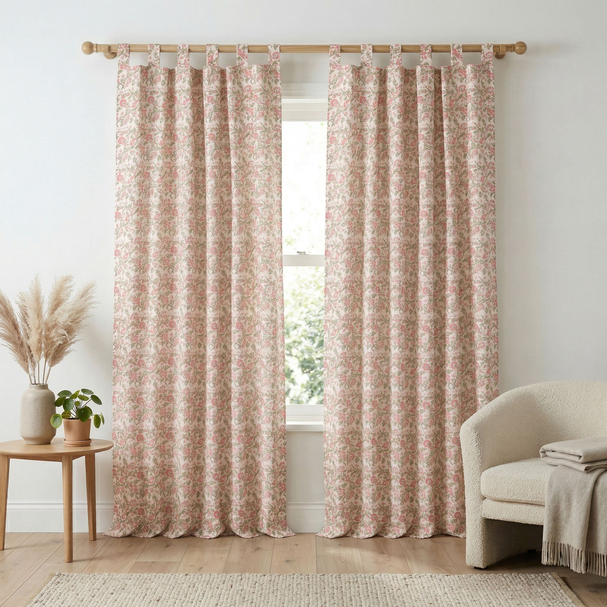 Premium Floral Cotton Curtain Panel – Handcrafted Elegance for Your Home