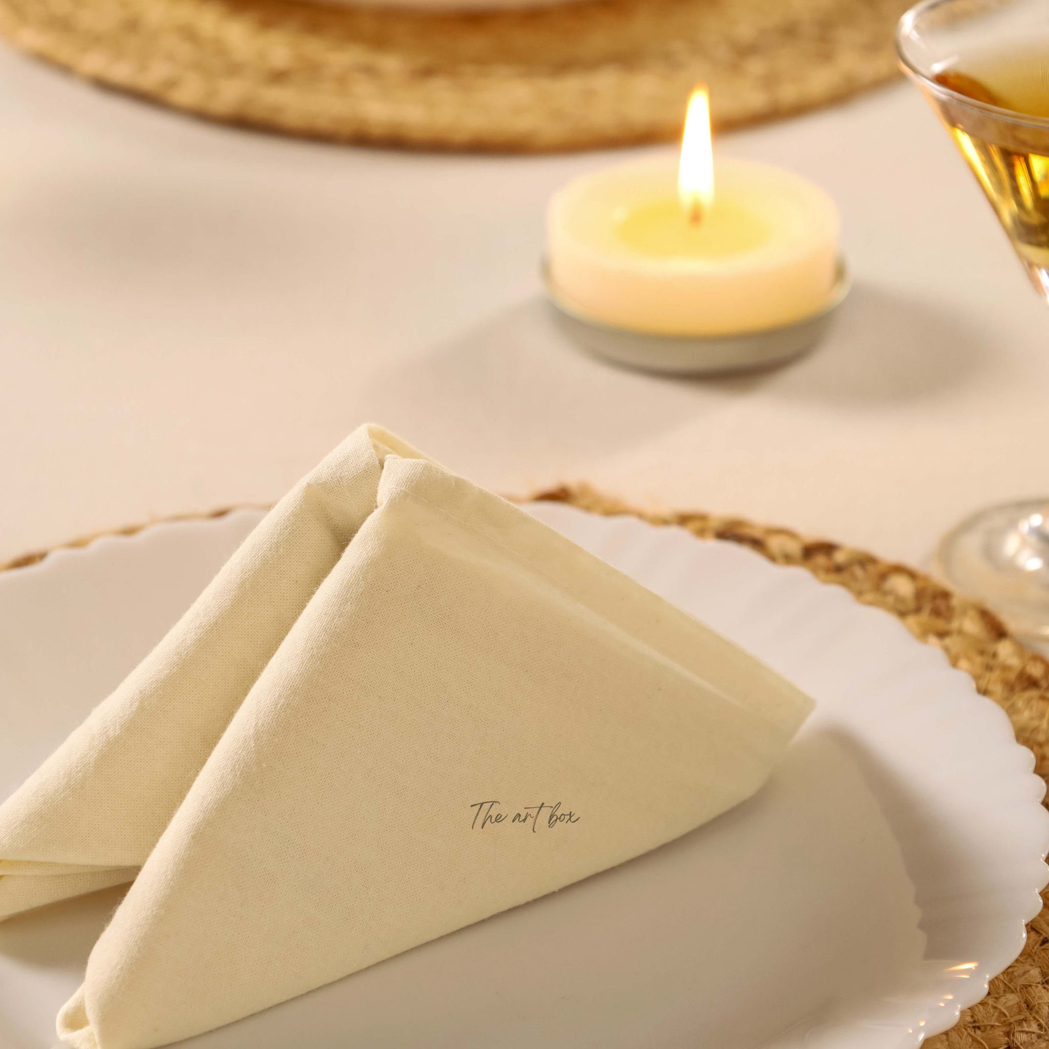 Cotton Yellow Table Napkins