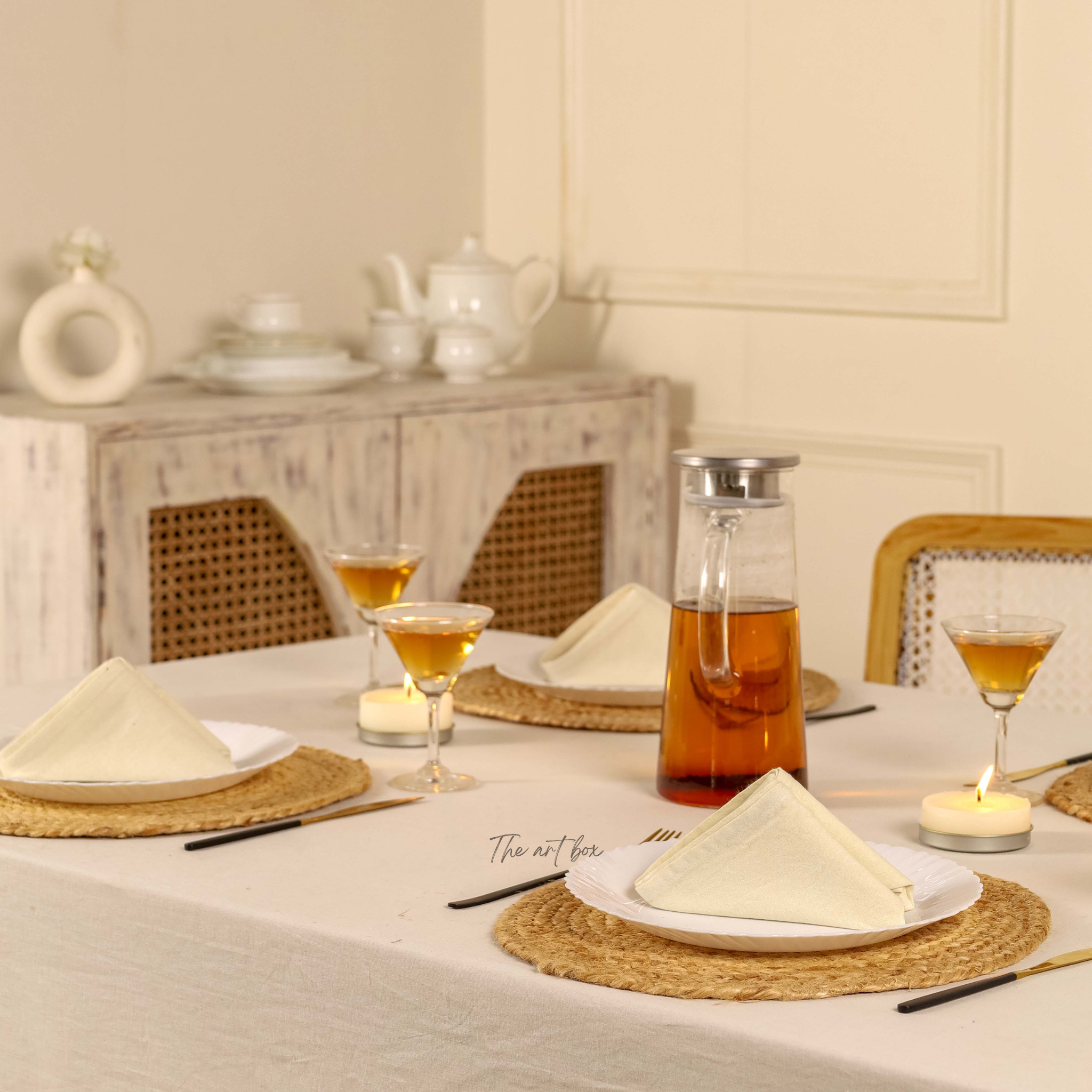 Cotton Yellow Table Napkins