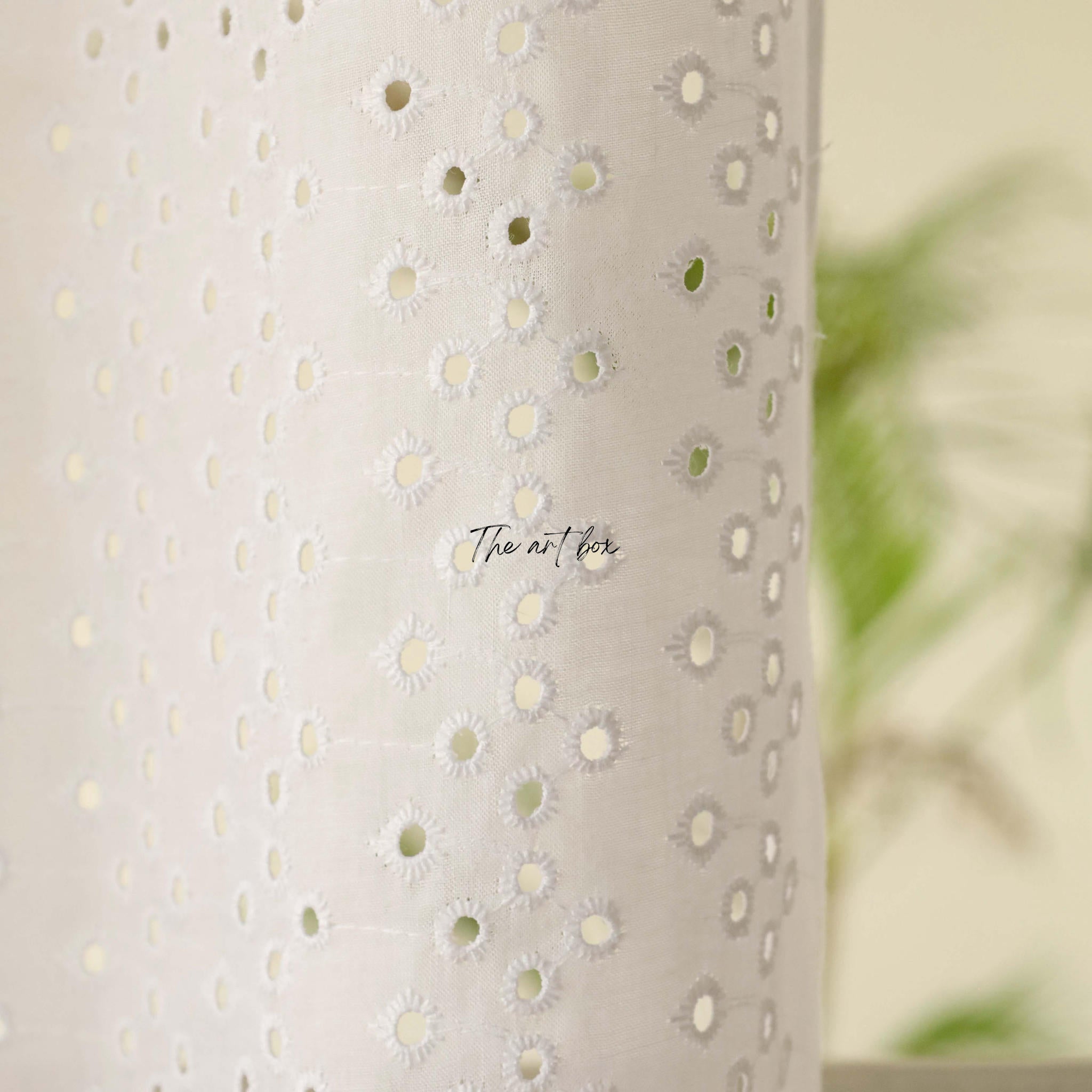 White Cotton Curtains - 1 Panel Set
