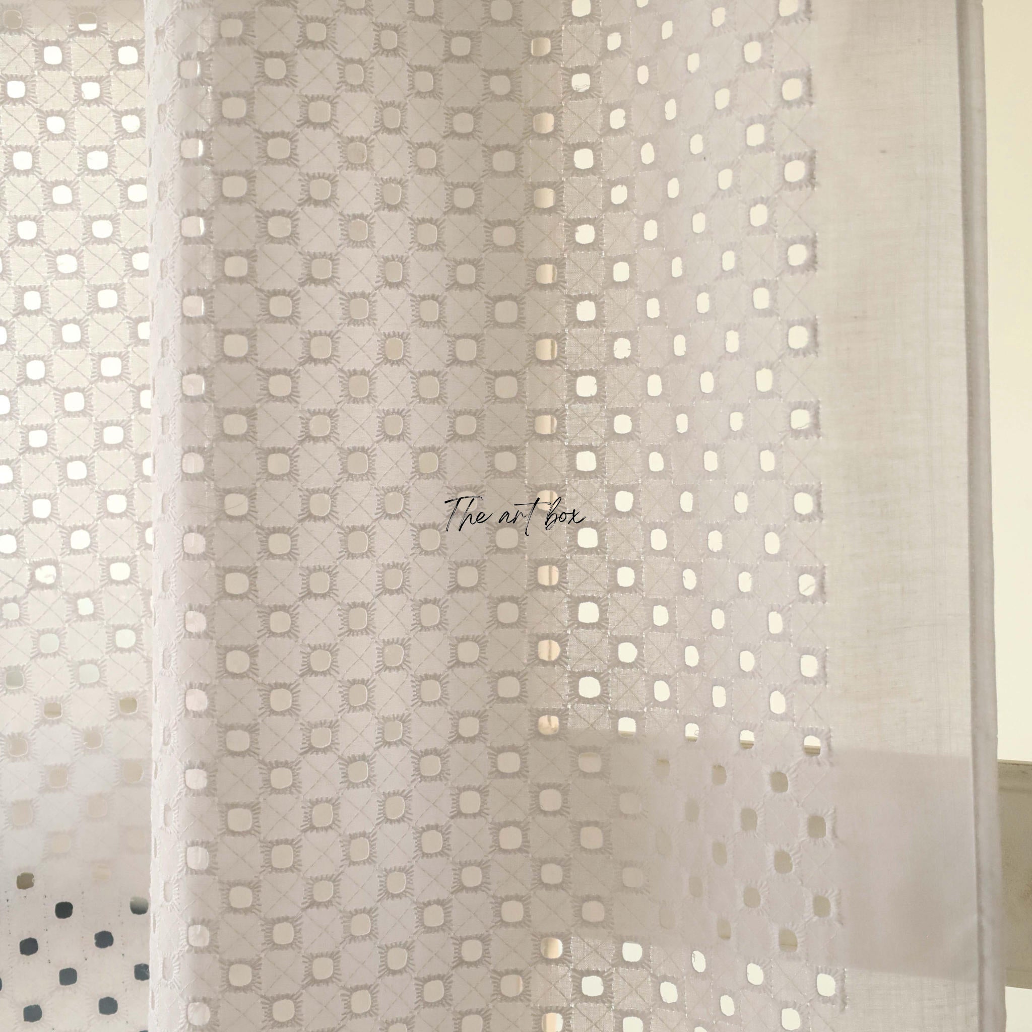 White Cotton Curtains - 1 Panel Set
