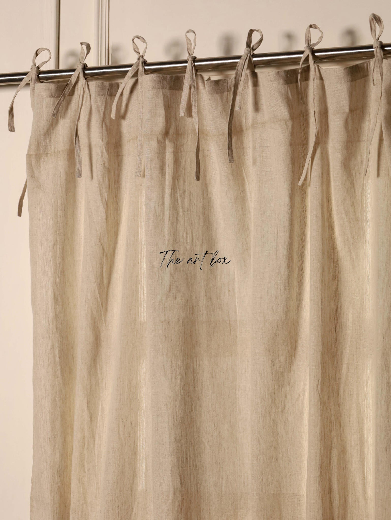 Grey Cotton Curtains - 1 Panel Set