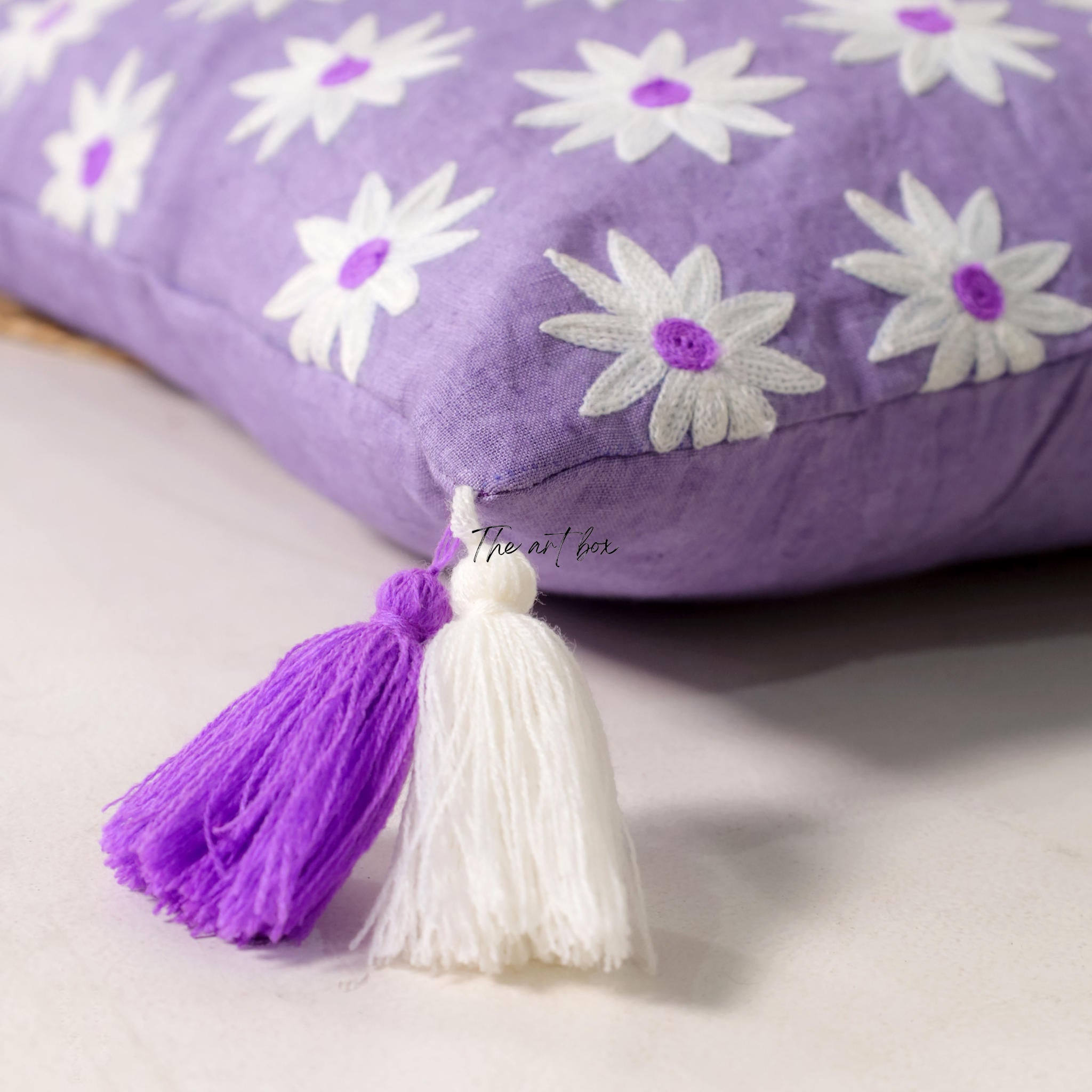 Embroidered Floral Accent Pillow - Bring the Garden Indoors