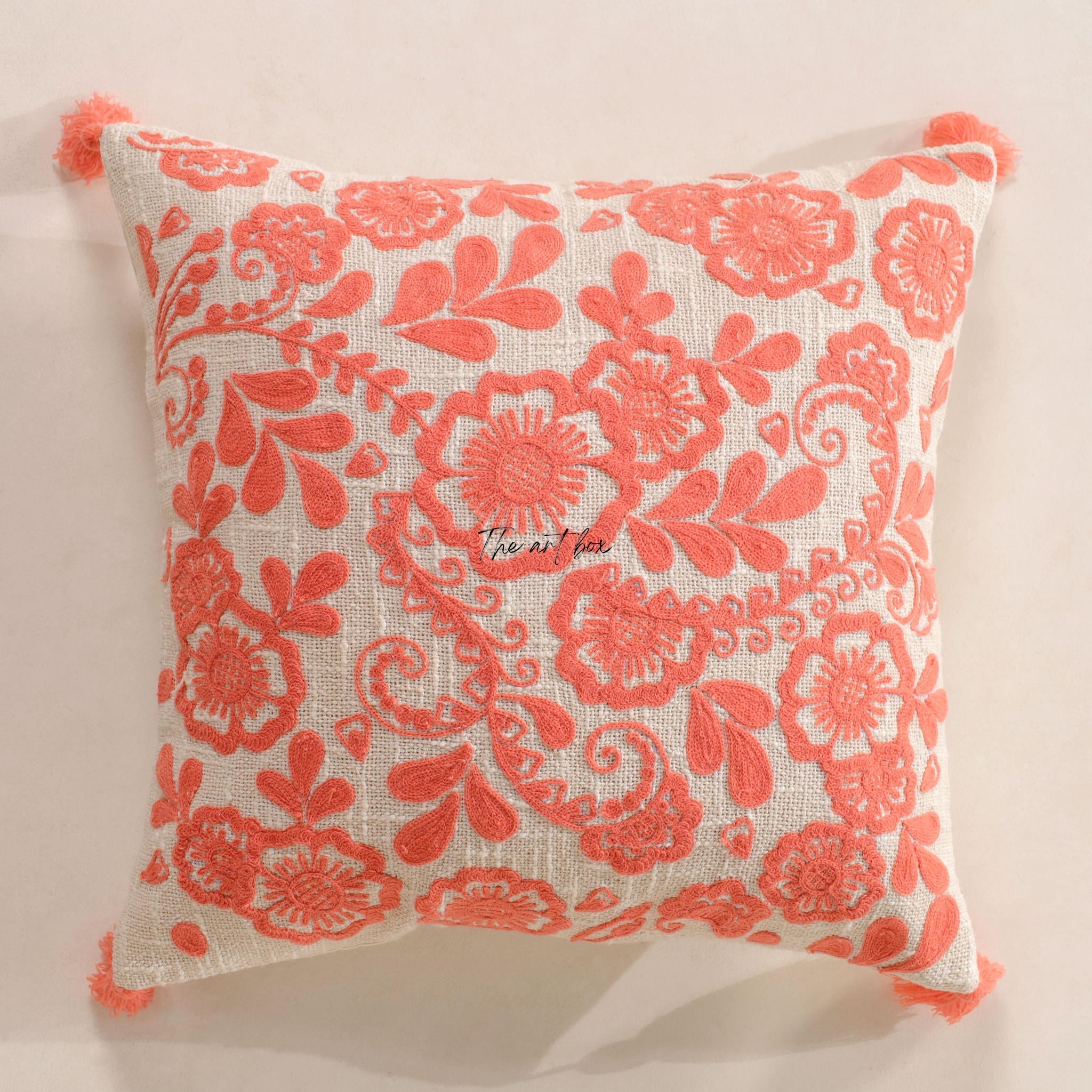Personalized Floral Throw Pillow - Add Your Name to Nature's Beauty