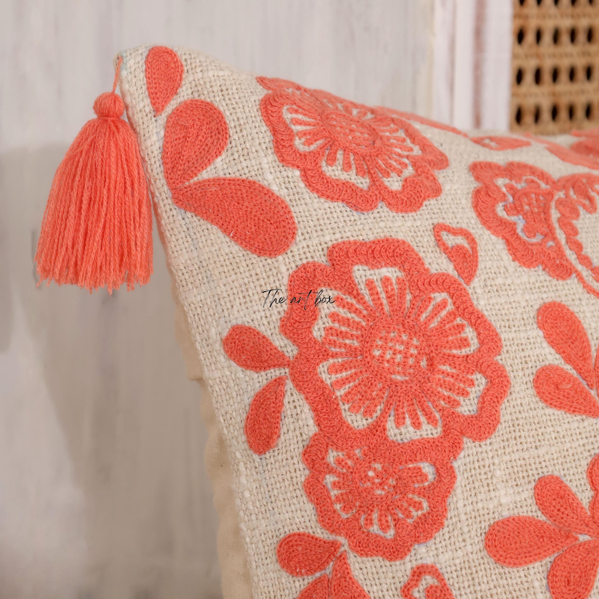 Personalized Floral Throw Pillow - Add Your Name to Nature's Beauty