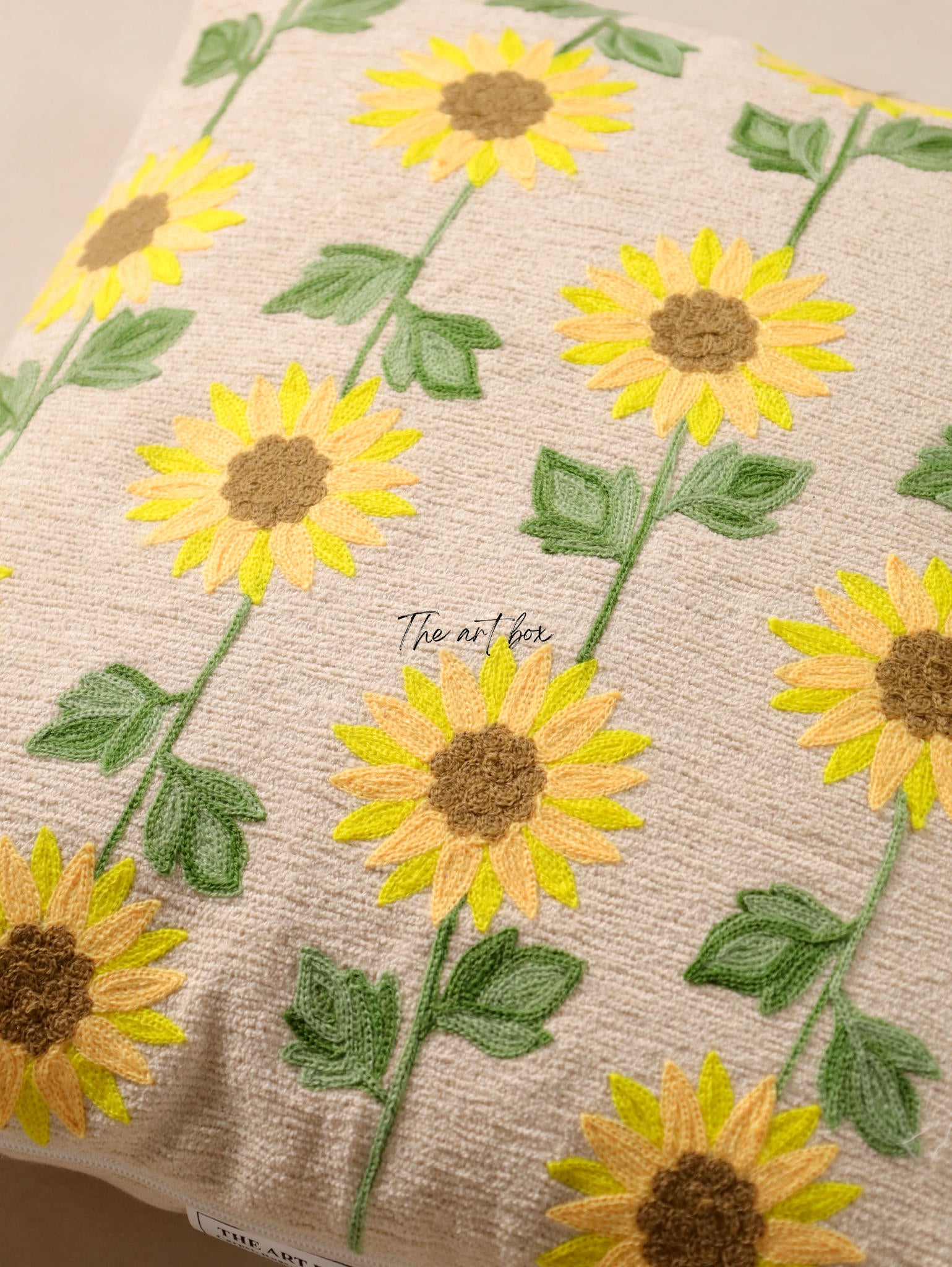 Customized Floral Embroidery Accent Pillow Sham - Personalize Your Decor