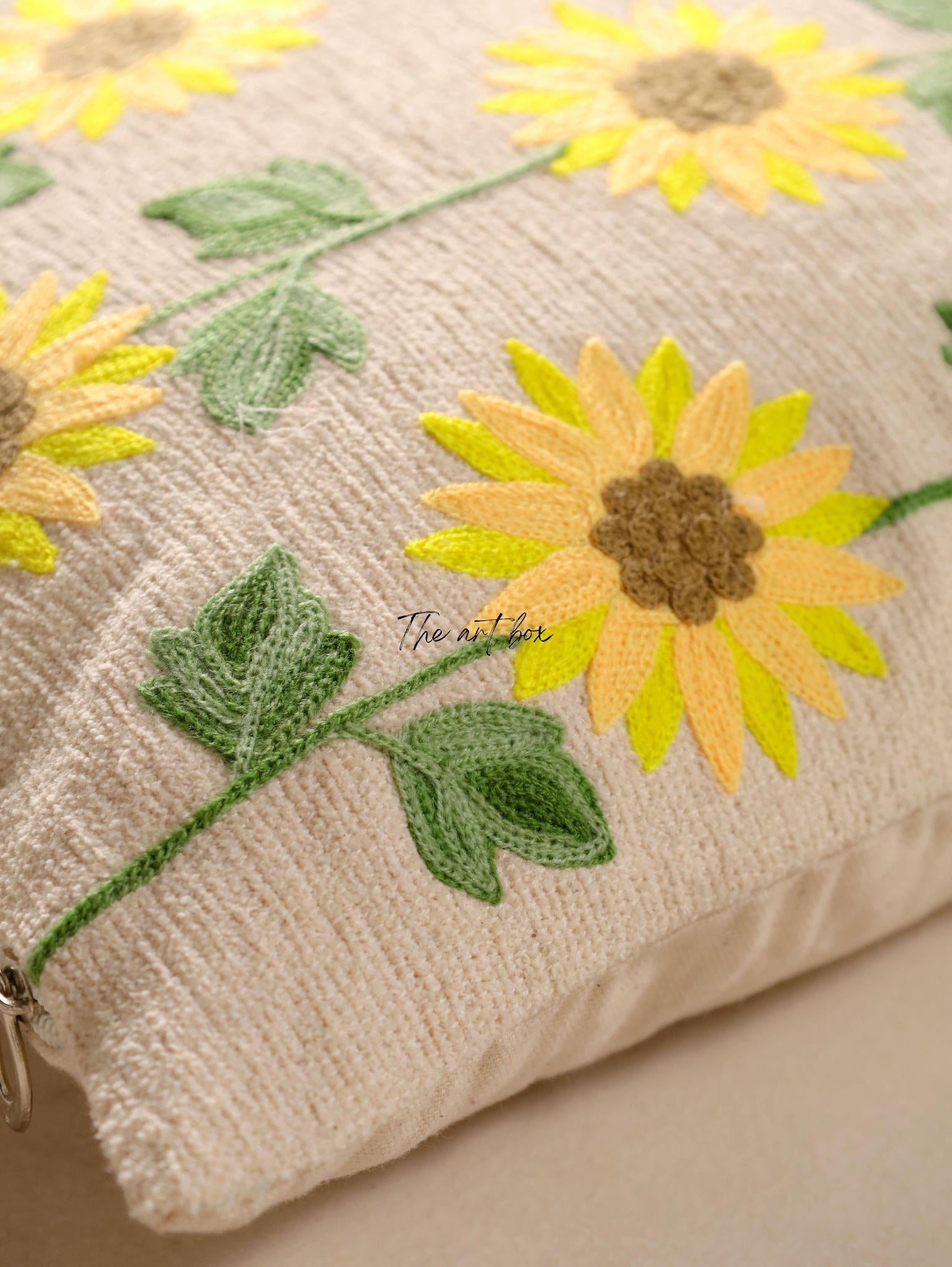 Customized Floral Embroidery Accent Pillow Sham - Personalize Your Decor
