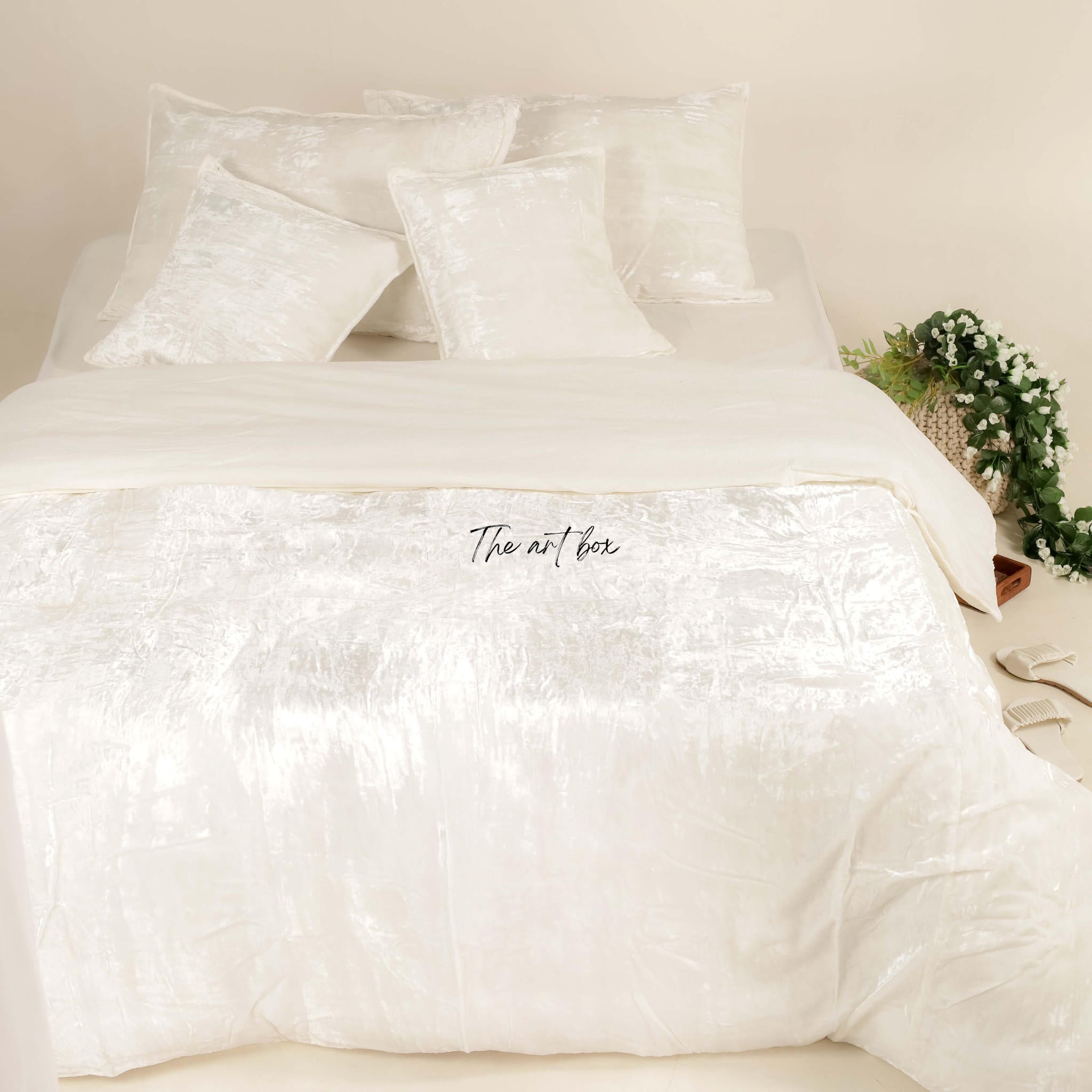 White Velvet Duvet Cover