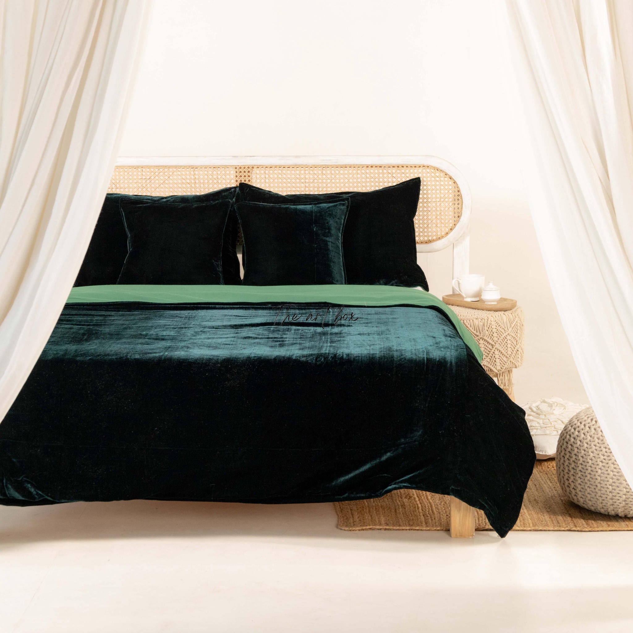 Green Velvet Duvet Cover