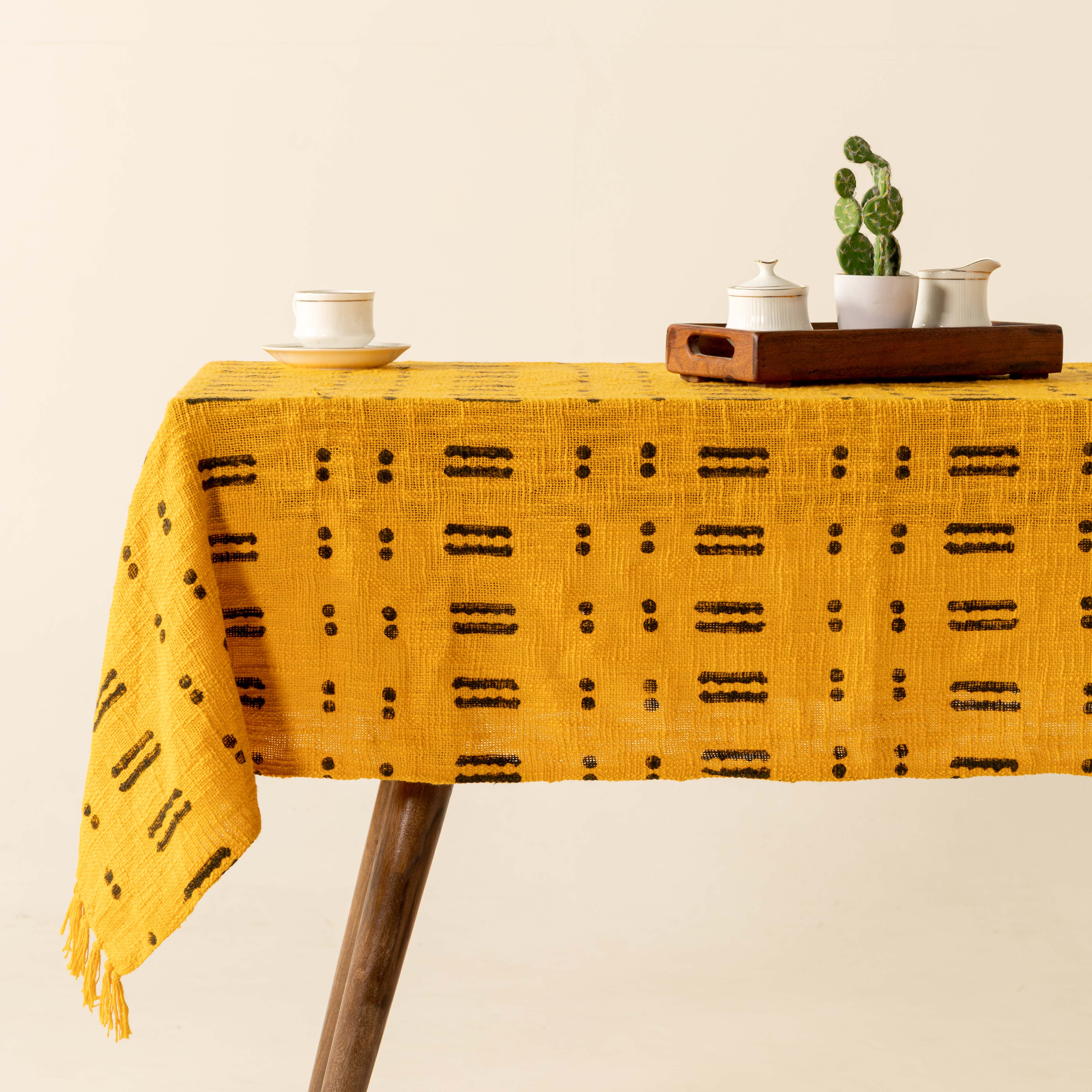 Yellow Cotton Tablecloth