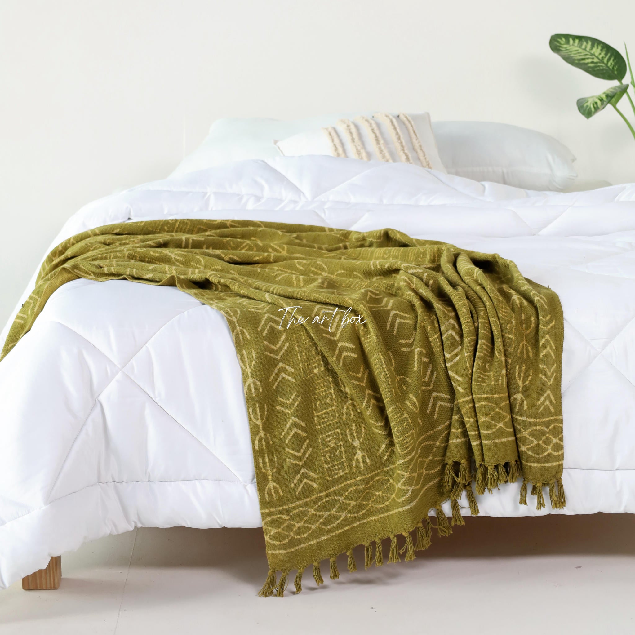 Mud Cloth Green Daabu Print Throw