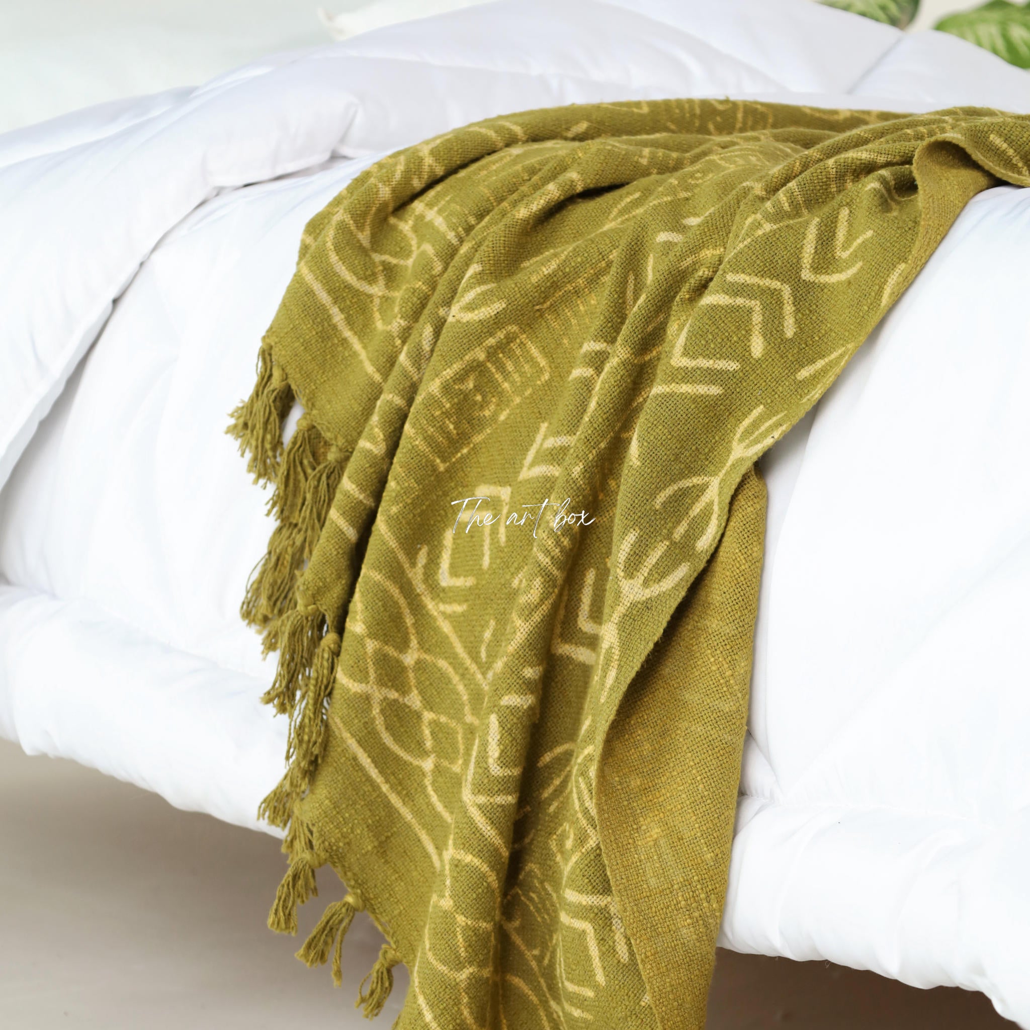 Mud Cloth Green Daabu Print Throw