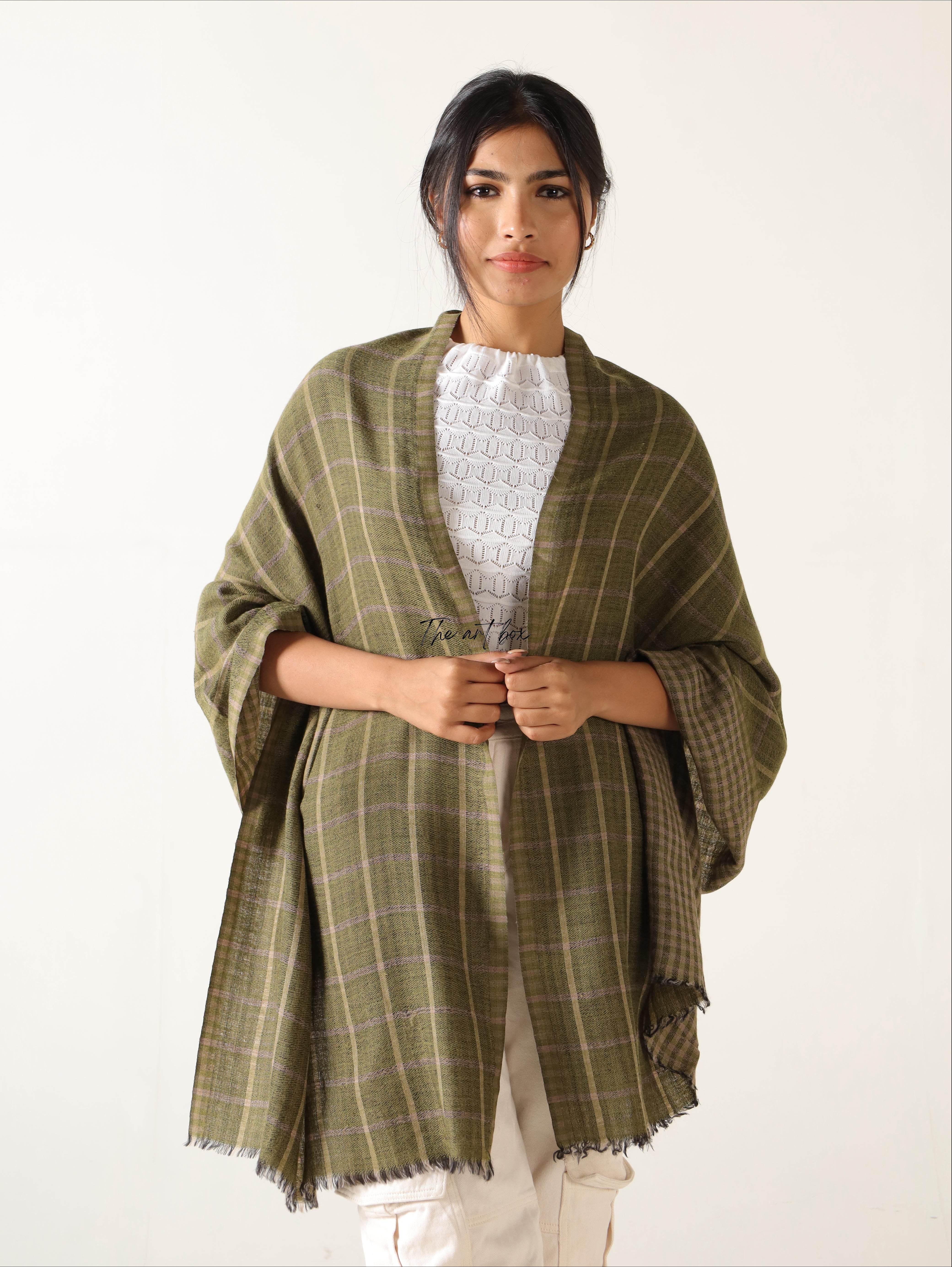 Cashmere Feel Reversible Plaid Shawl Your Travel Companion With Scarf