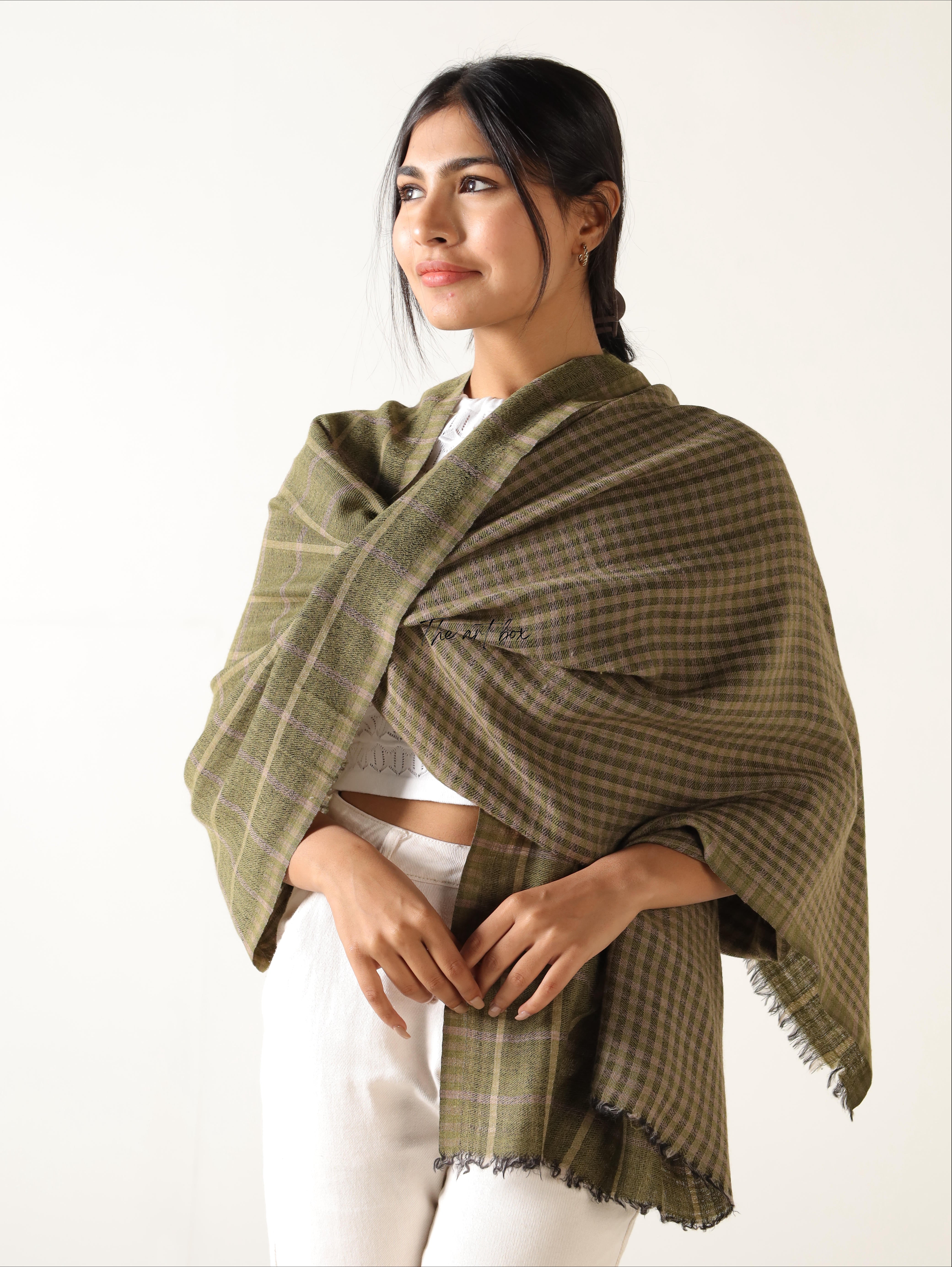 Cashmere Feel Reversible Plaid Shawl Your Travel Companion With Scarf