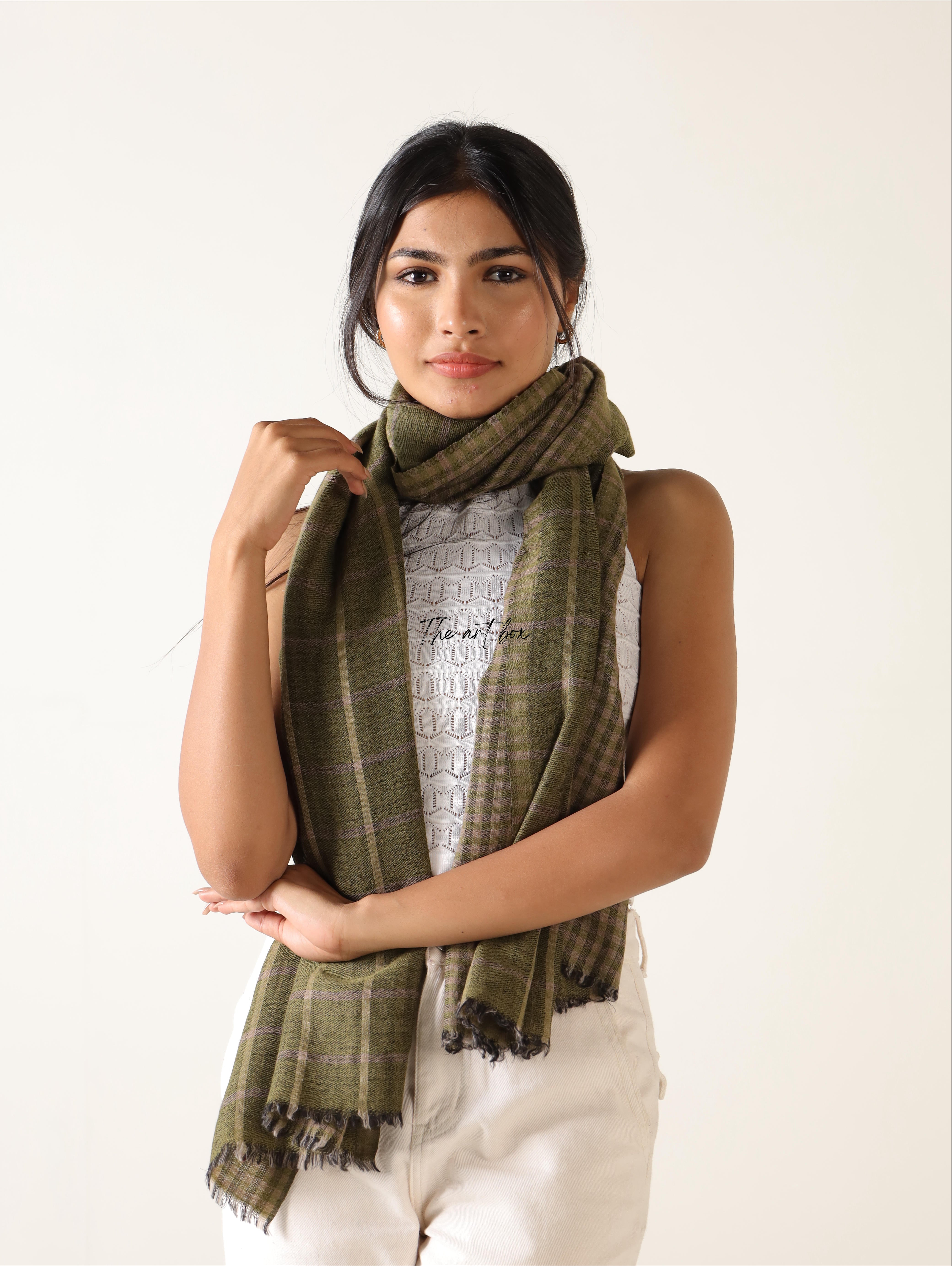 Cashmere Feel Reversible Plaid Shawl Your Travel Companion With Scarf