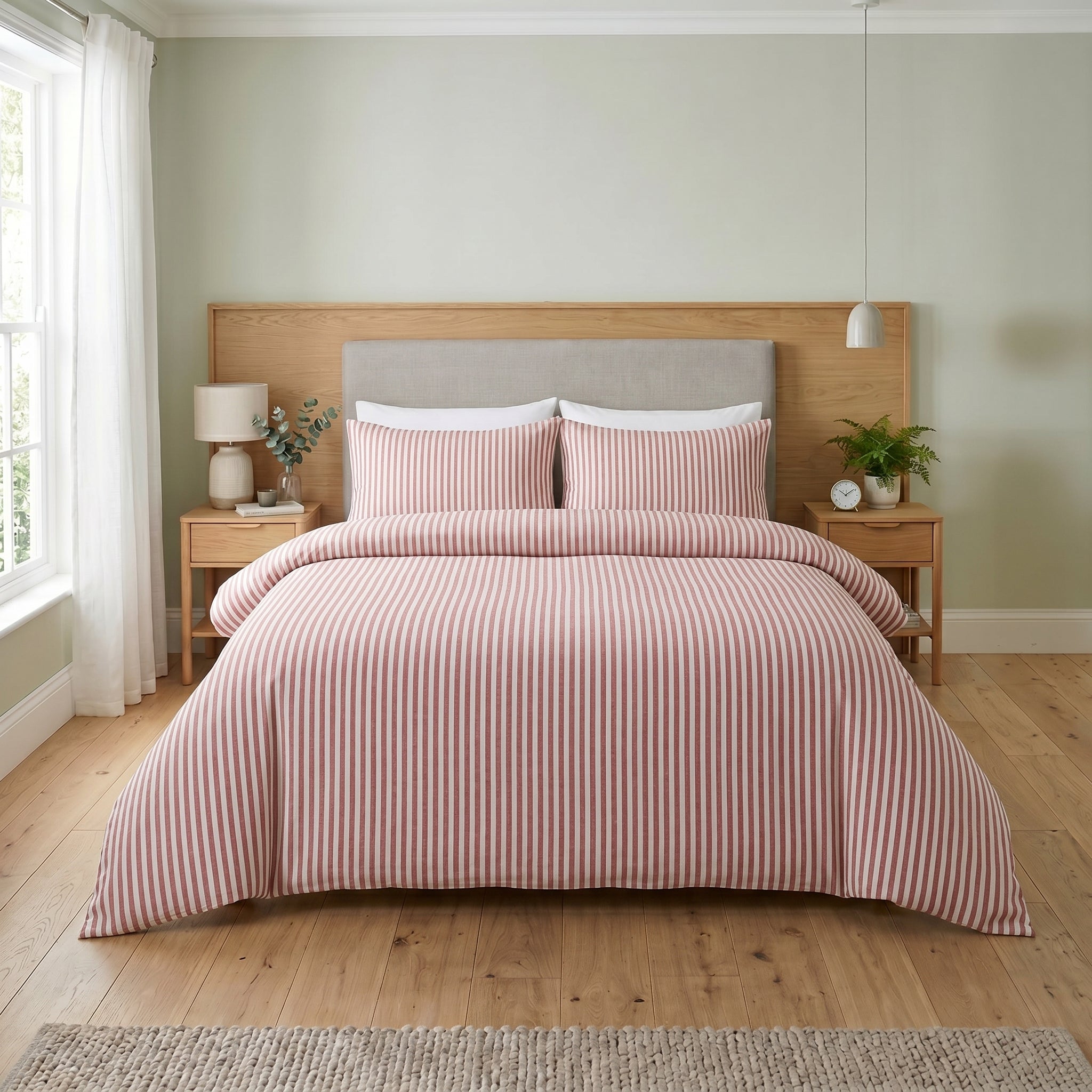 Classic Striped Cotton Blend Duvet Cover Set | Luxury Bedding Collection